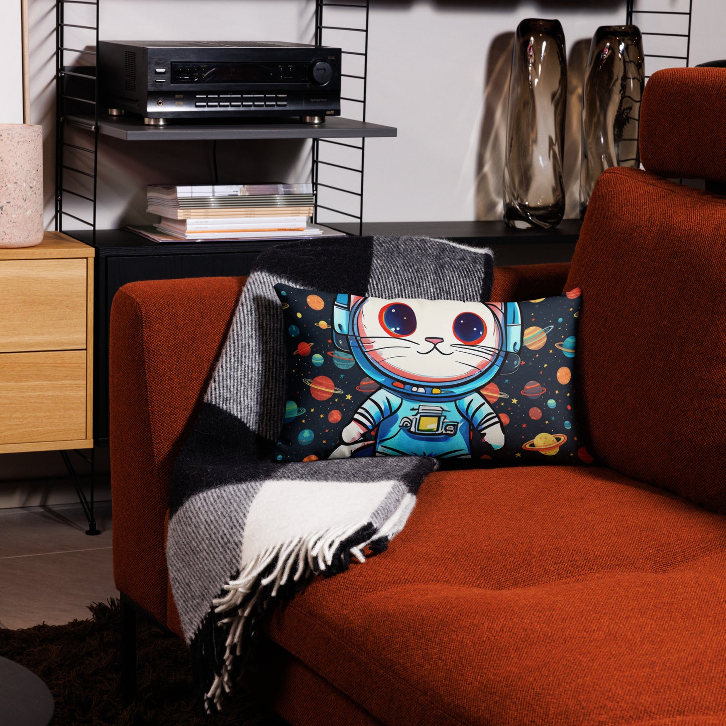 Space Kitty Premium Pillow