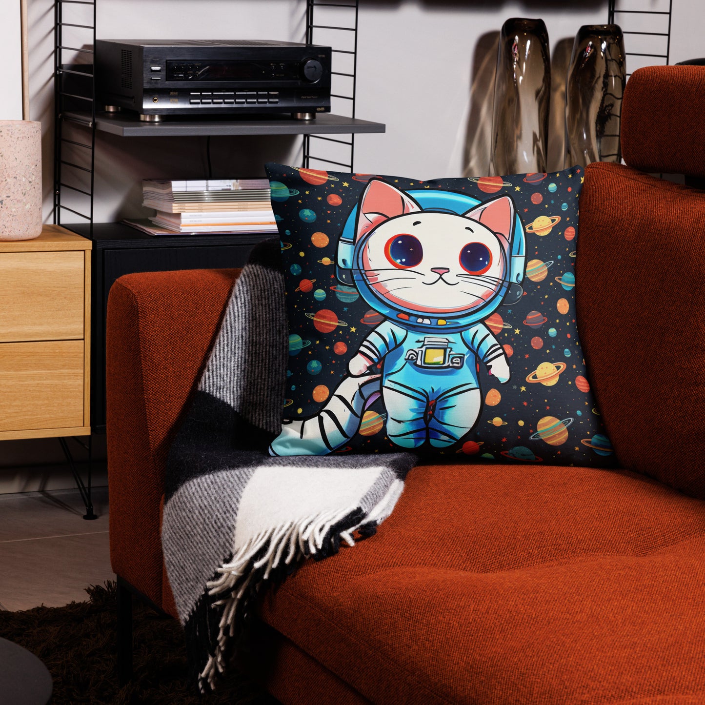 Space Kitty Premium Pillow