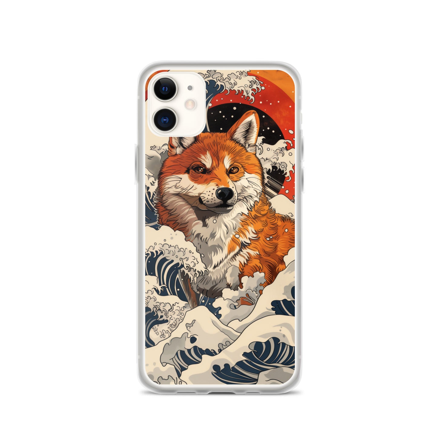 Shiba Inu in Waves iPhone Case