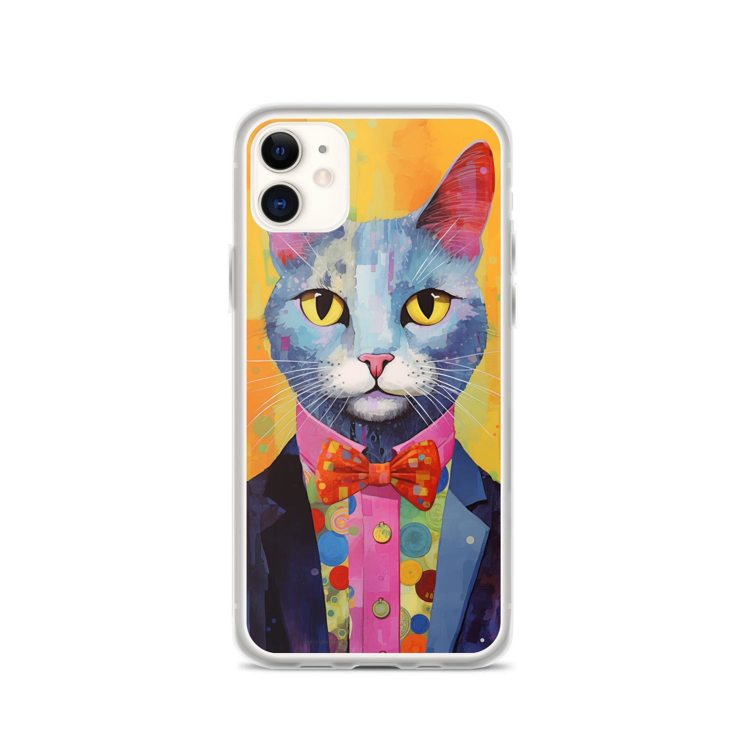 Fancy Colorful Kitty Cat iPhone Case