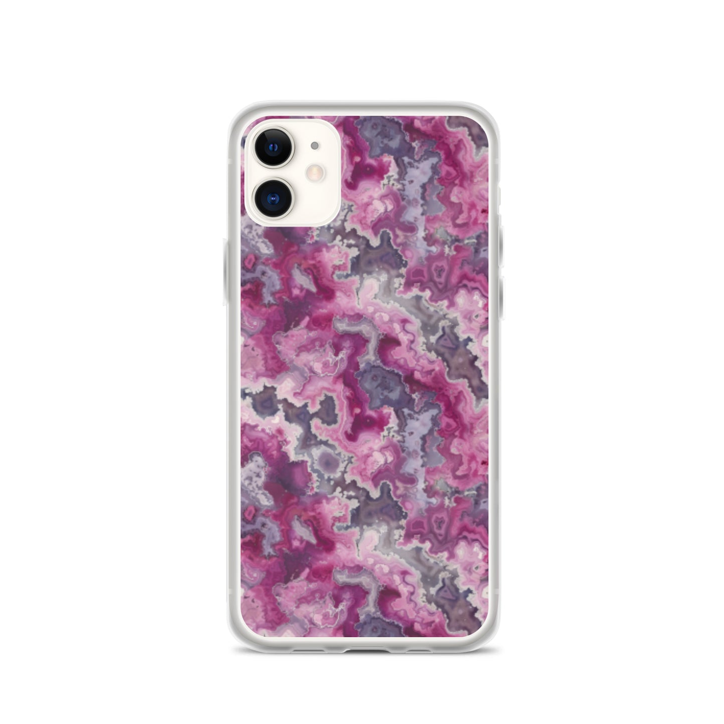 iPhone Case Pink Moss Agate Pattern