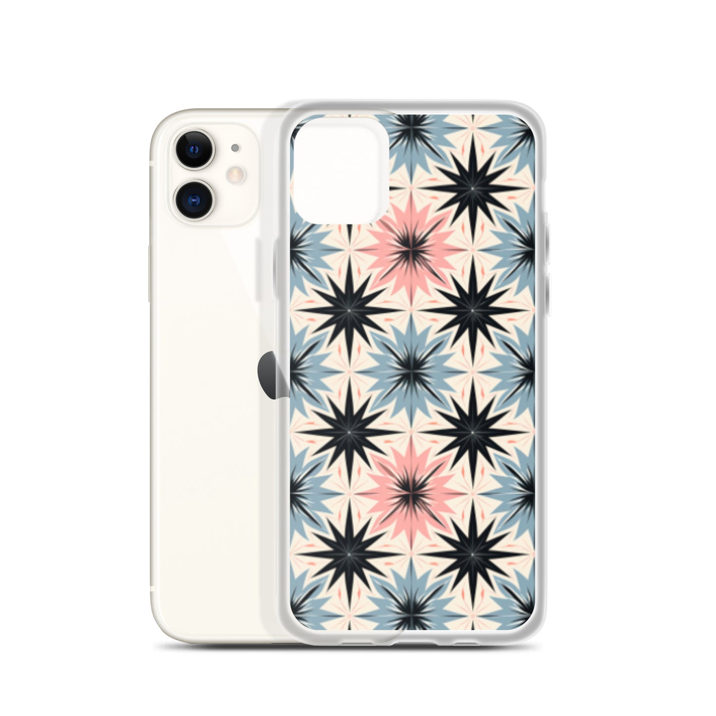 iPhone Case Pink and Blue Pastel Retro Stars