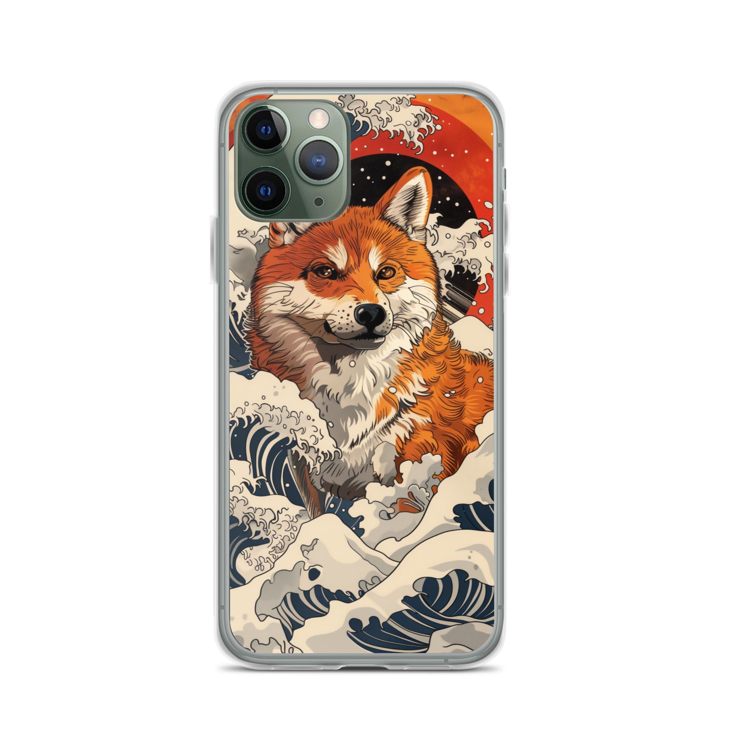 Shiba Inu in Waves iPhone Case