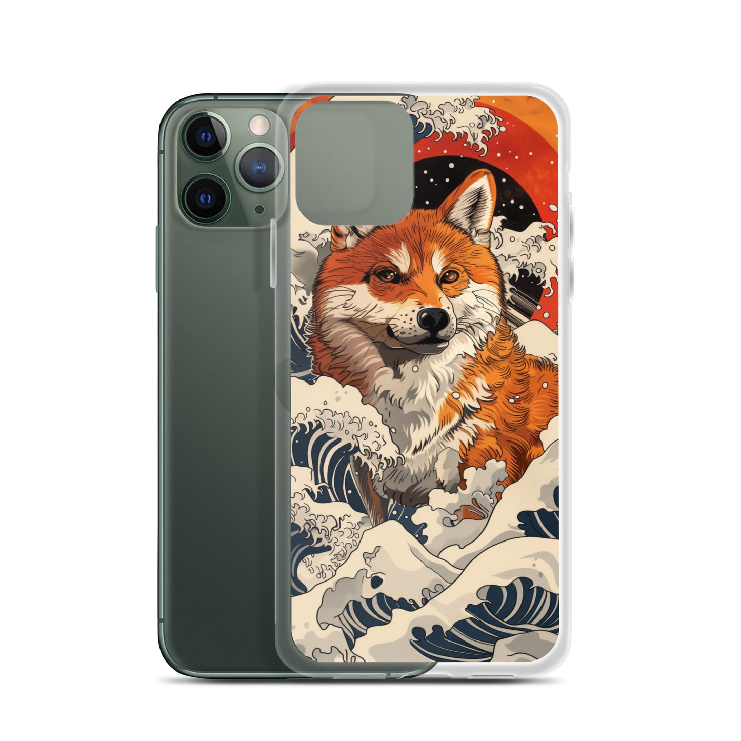 Shiba Inu in Waves iPhone Case