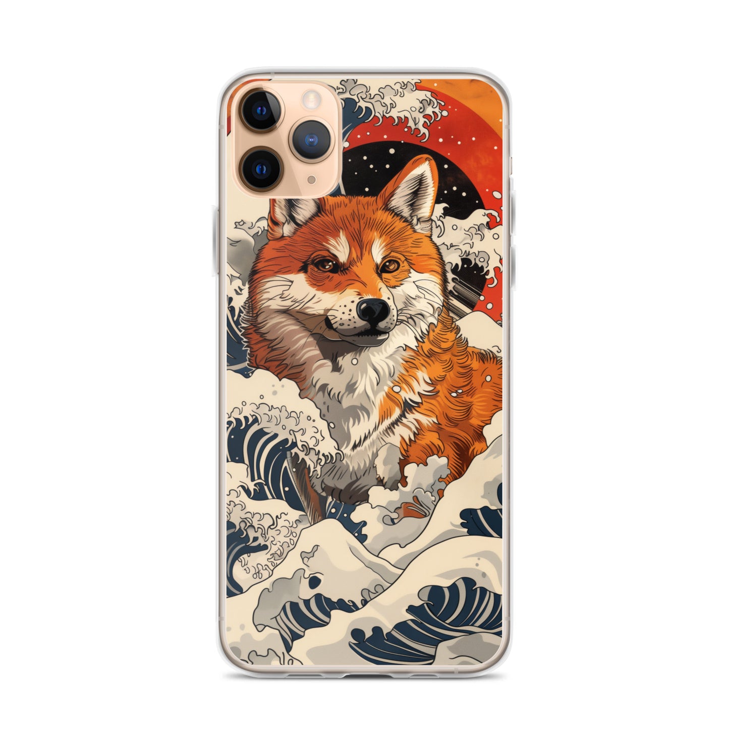 Shiba Inu in Waves iPhone Case