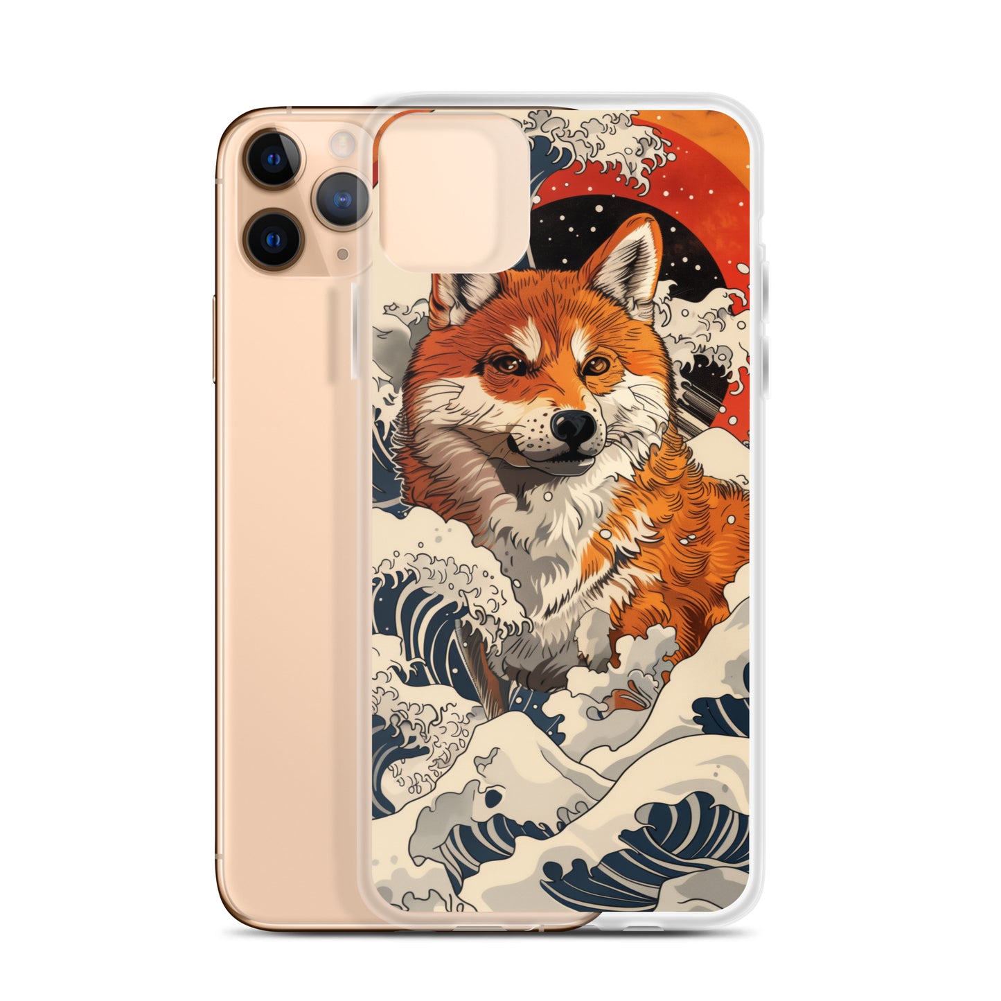 Shiba Inu in Waves iPhone Case