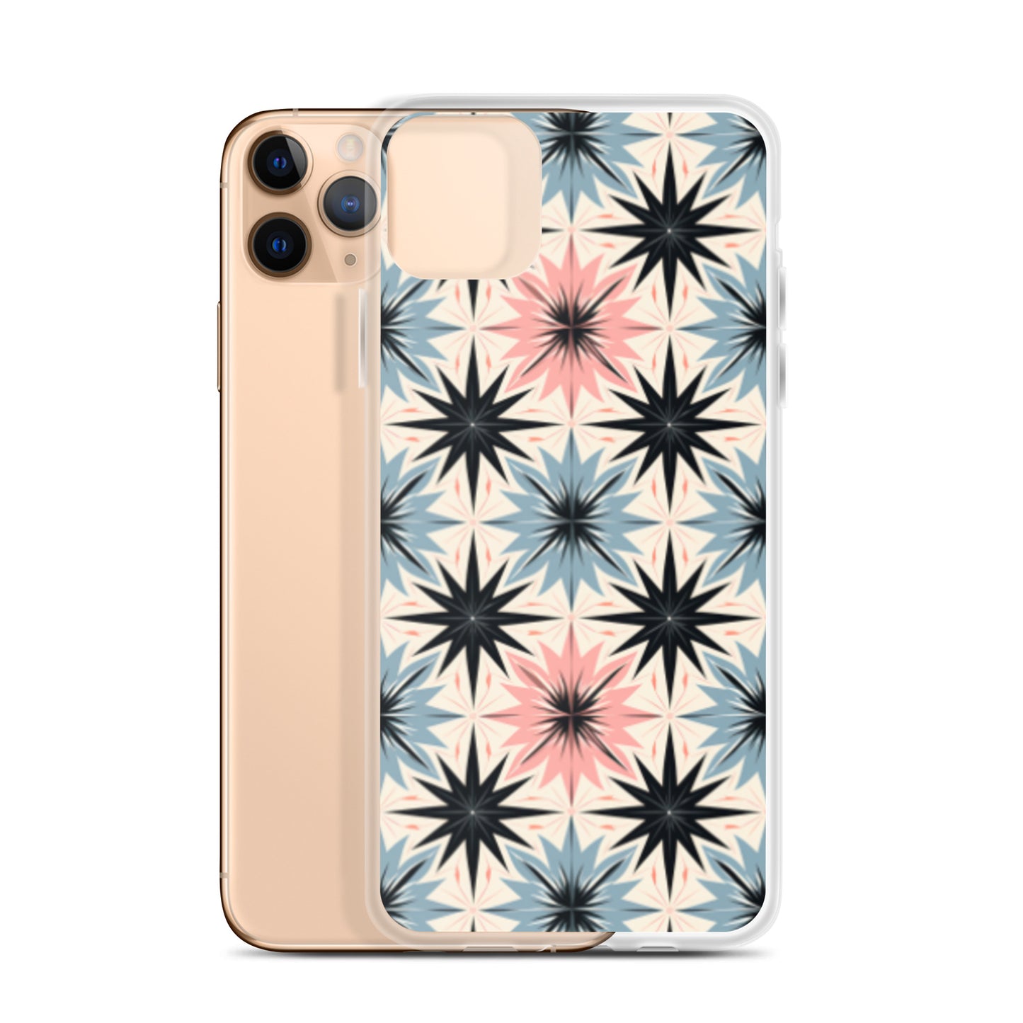 iPhone Case Pink and Blue Pastel Retro Stars