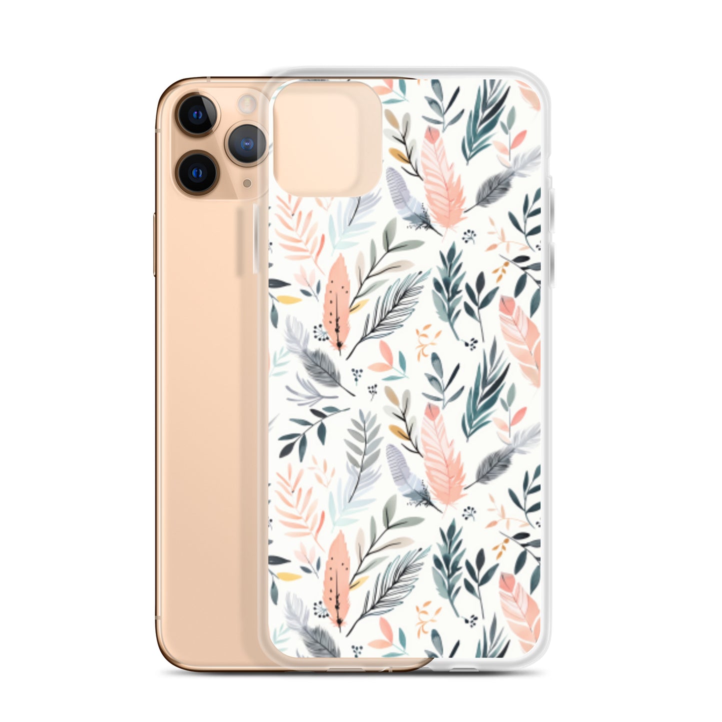 iPhone Case Pastel Feathers & Plants