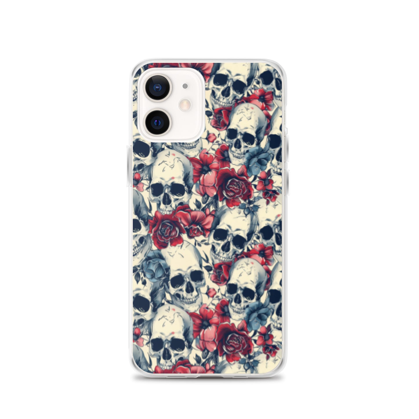 iPhone Case Skulls and Red Roses