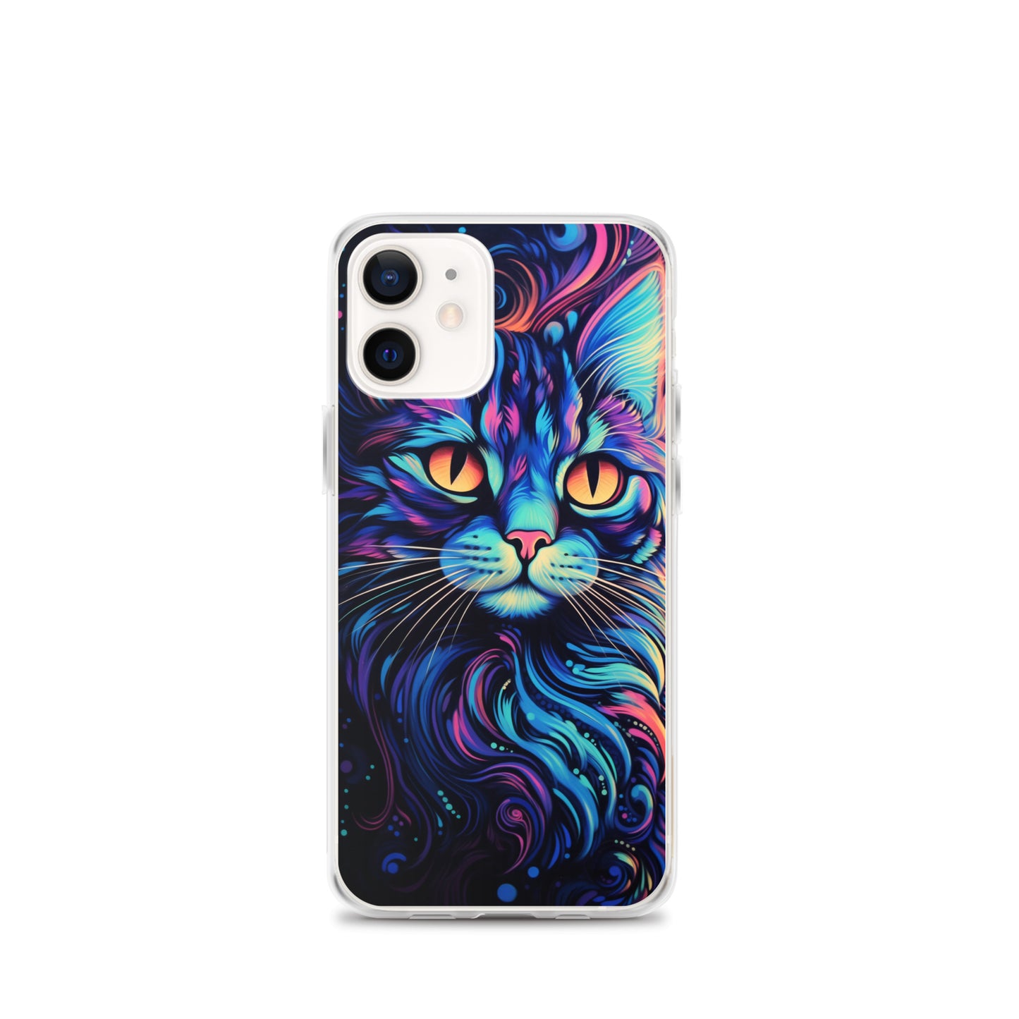 Blacklight Styled Cat iPhone Case