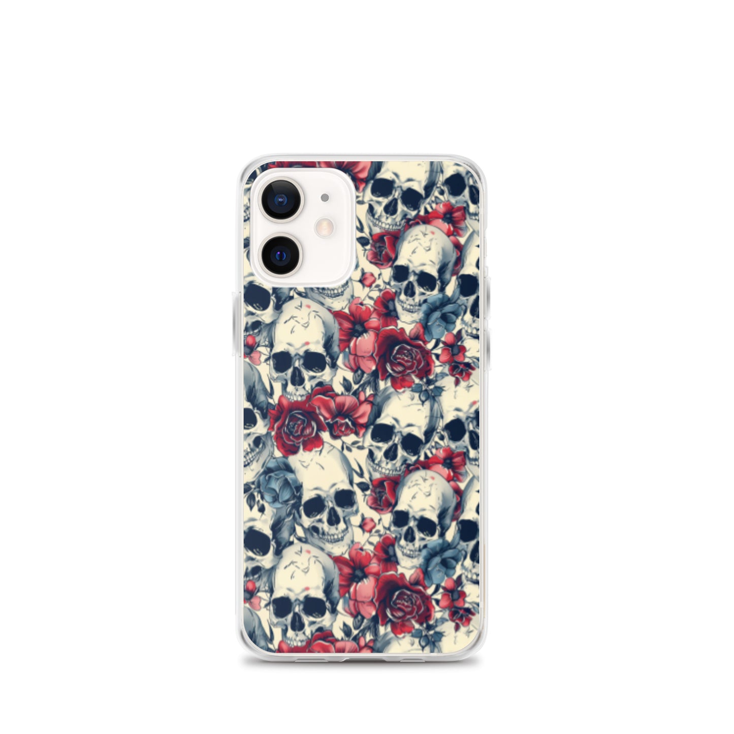 iPhone Case Skulls and Red Roses