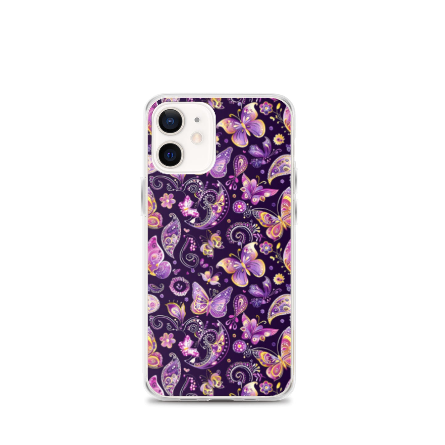 iPhone Case Purple Butterfly Paisley