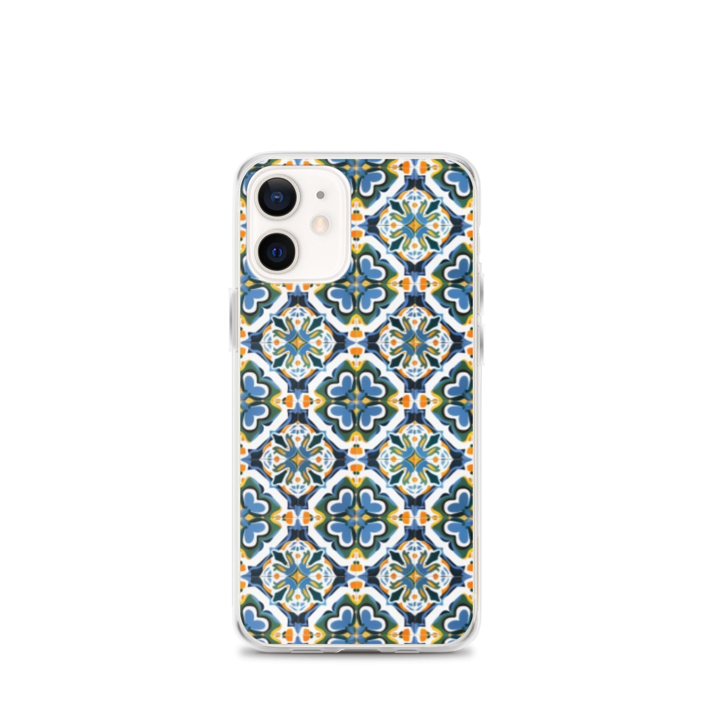 iPhone Case Colorful Andalusian Ceramic Tile Green Blue Orange