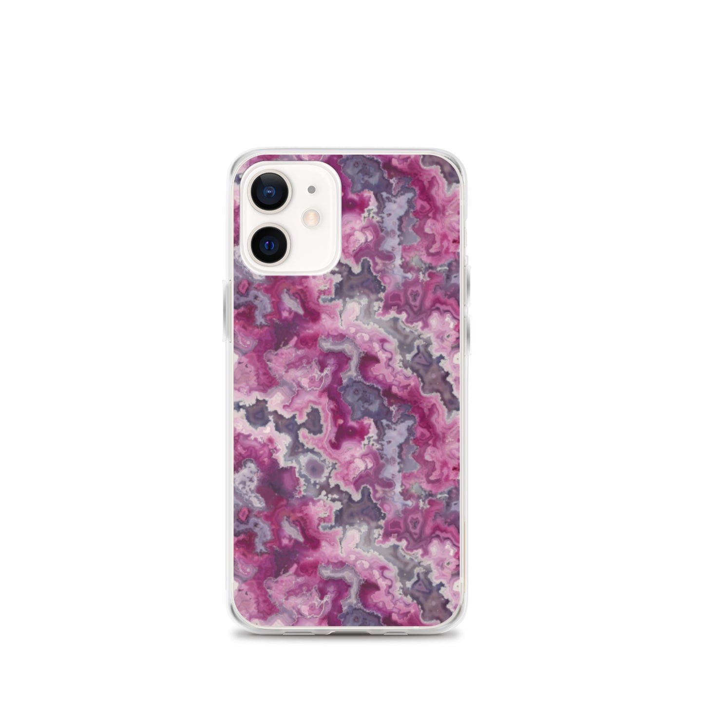 iPhone Case Pink Moss Agate Pattern