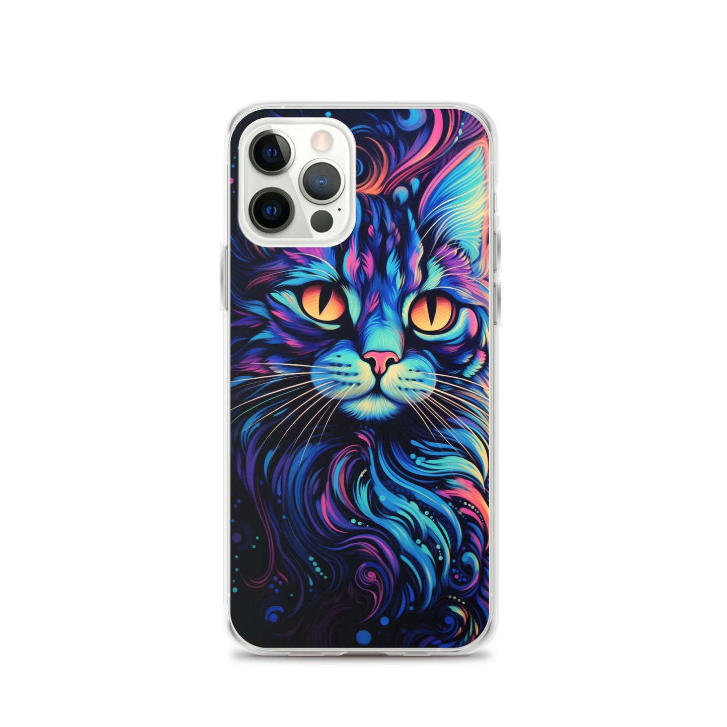 Blacklight Styled Cat iPhone Case