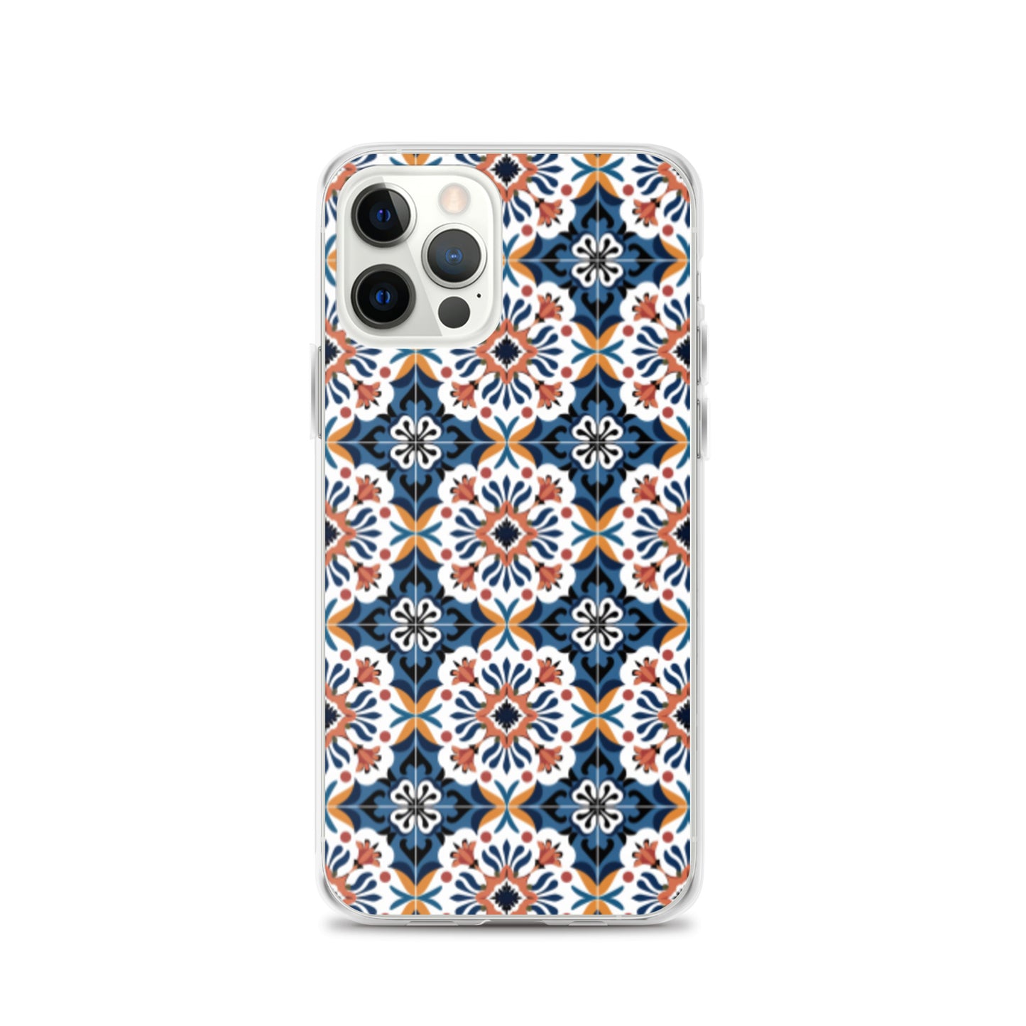 iPhone Case Classic Encaustic Tile Orange & Blue