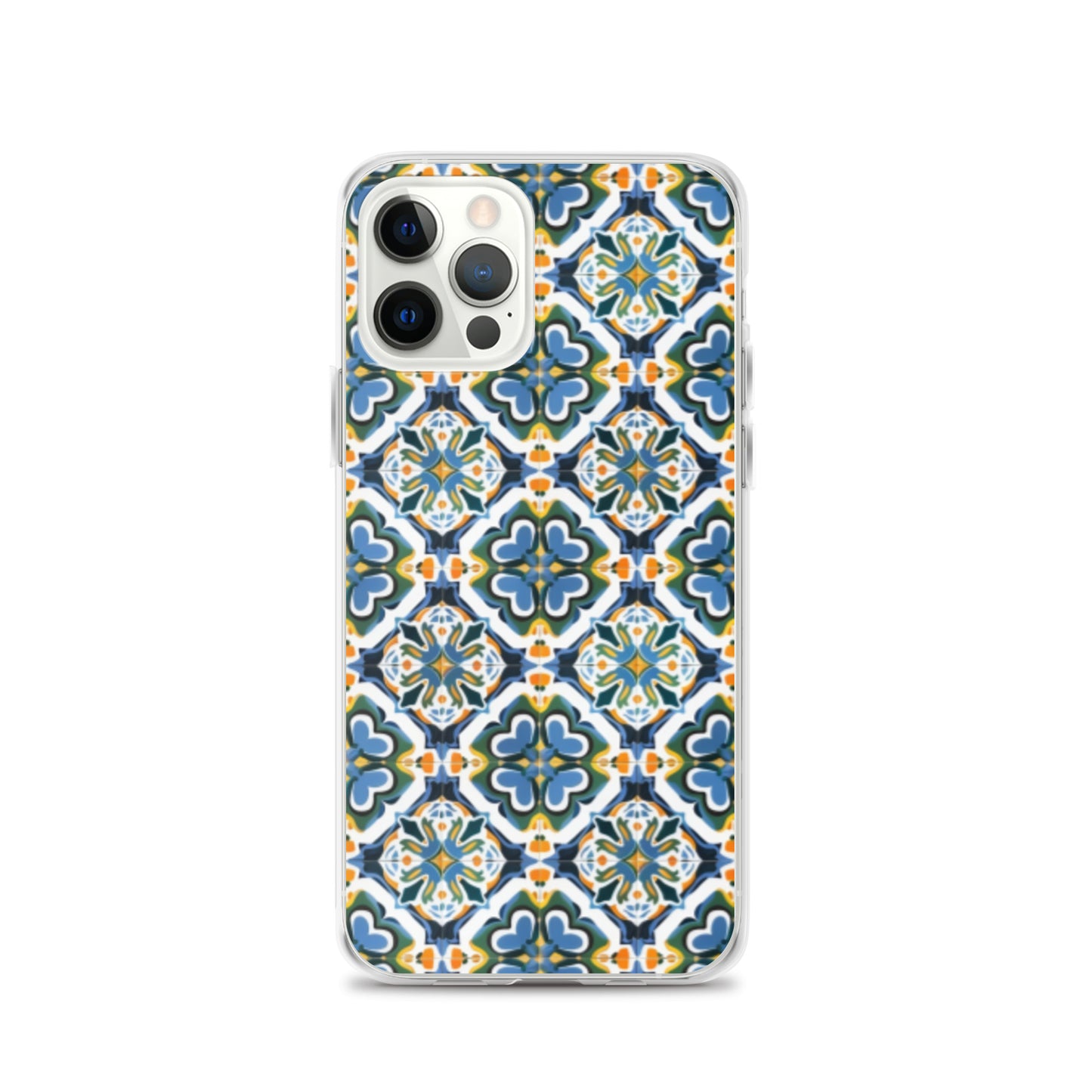 iPhone Case Colorful Andalusian Ceramic Tile Green Blue Orange