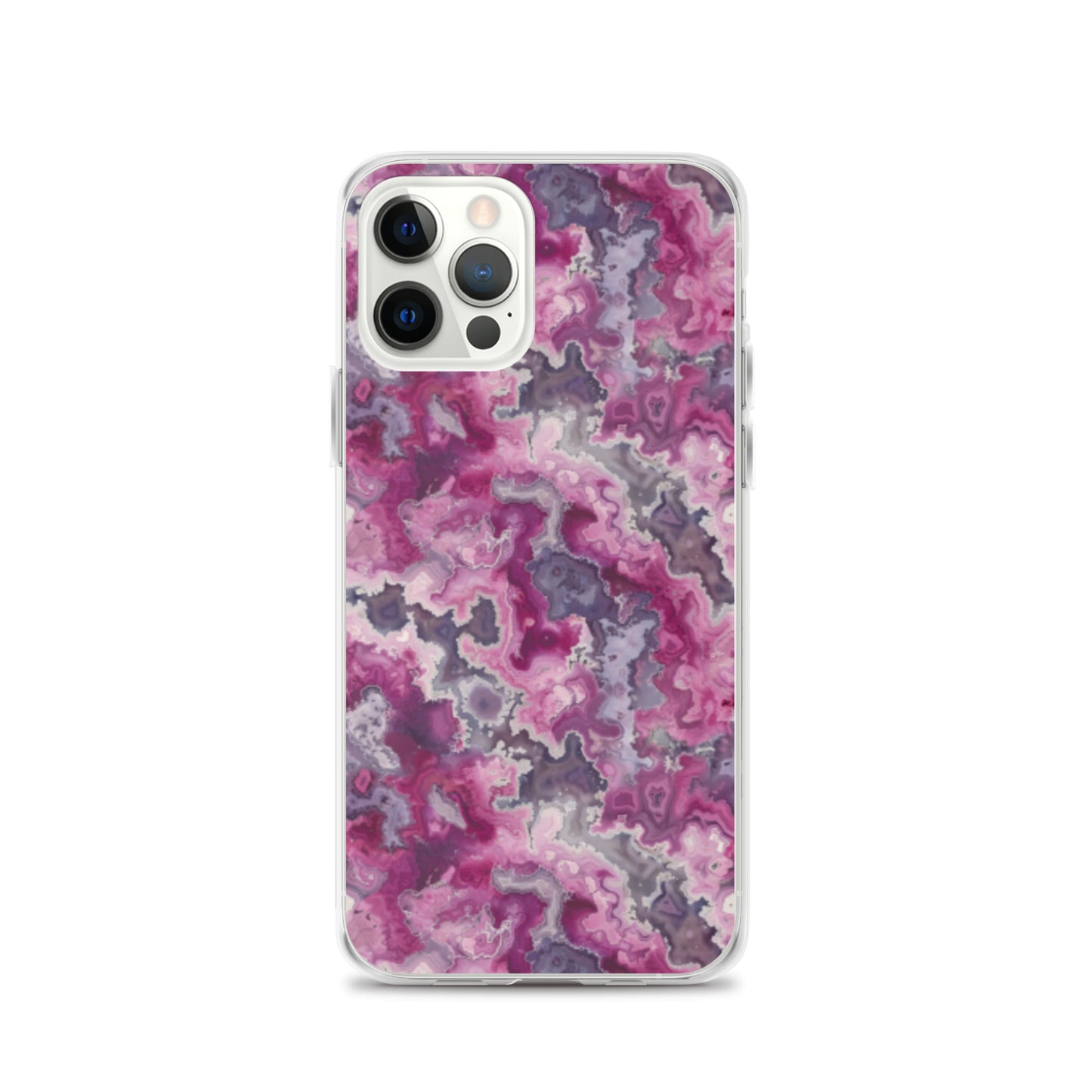 iPhone Case Pink Moss Agate Pattern