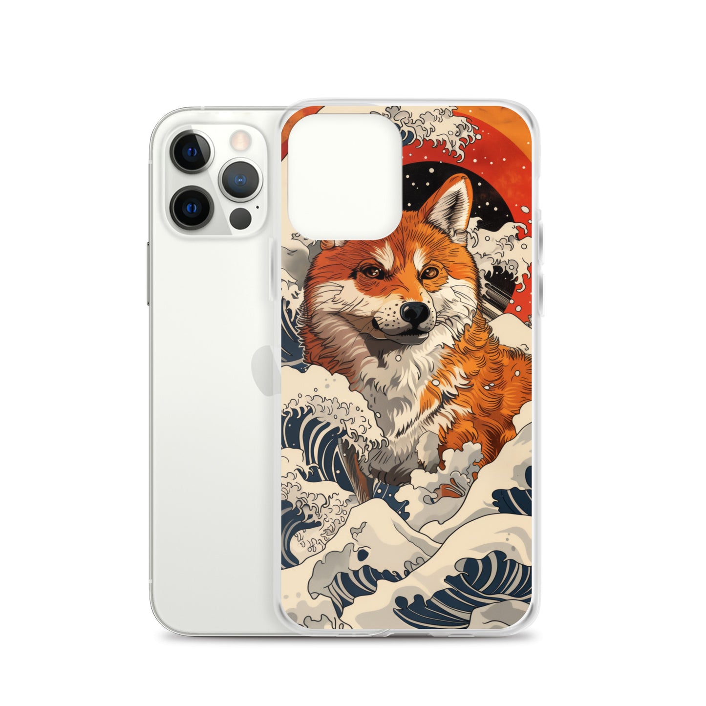Shiba Inu in Waves iPhone Case