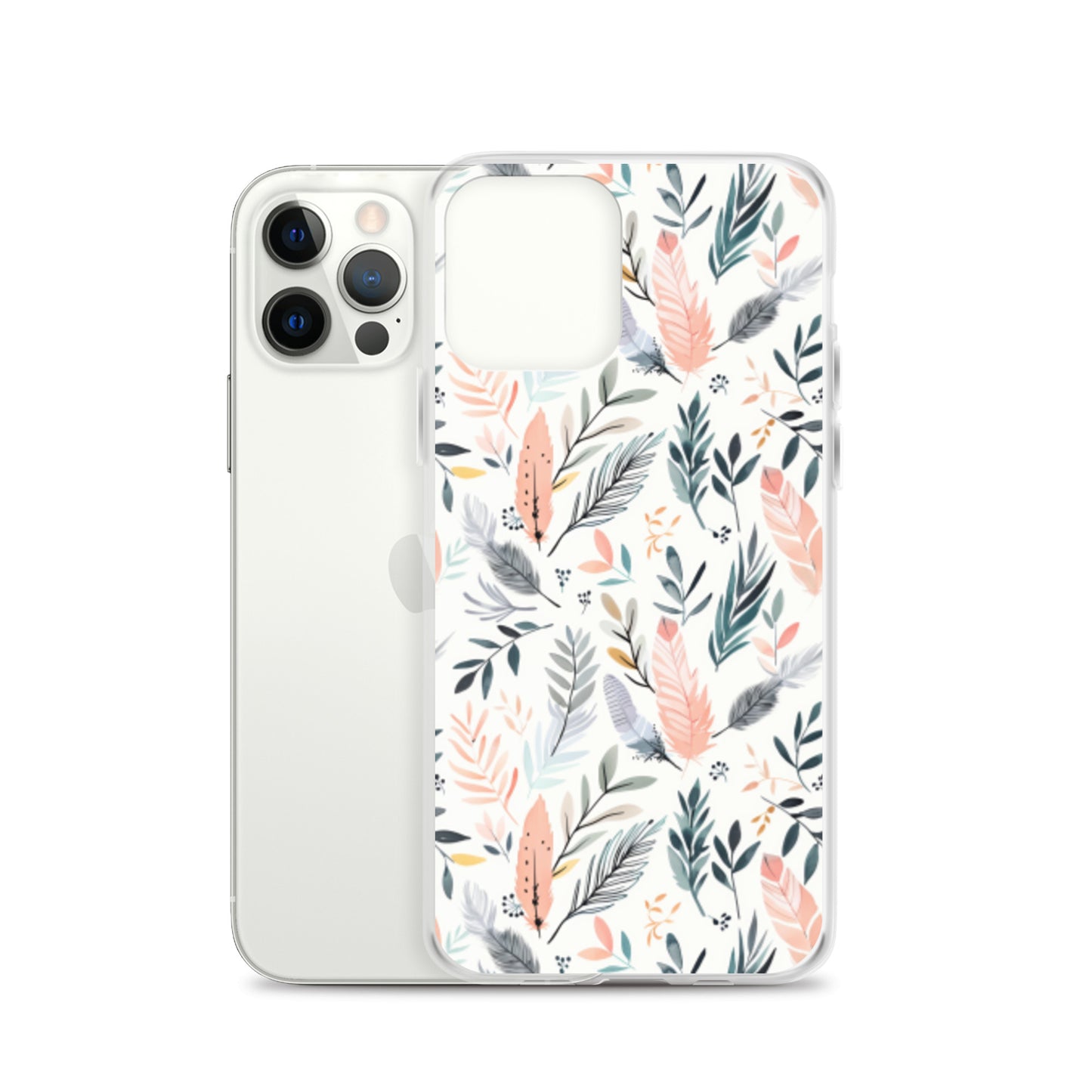 iPhone Case Pastel Feathers & Plants