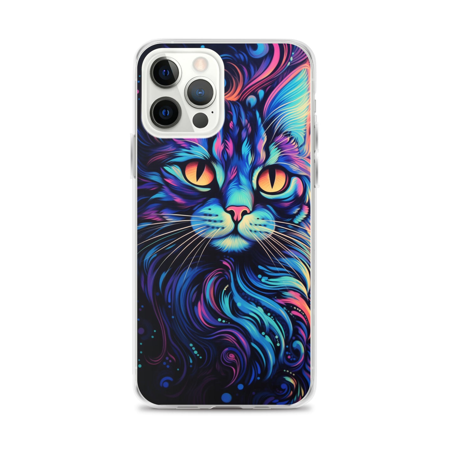 Blacklight Styled Cat iPhone Case