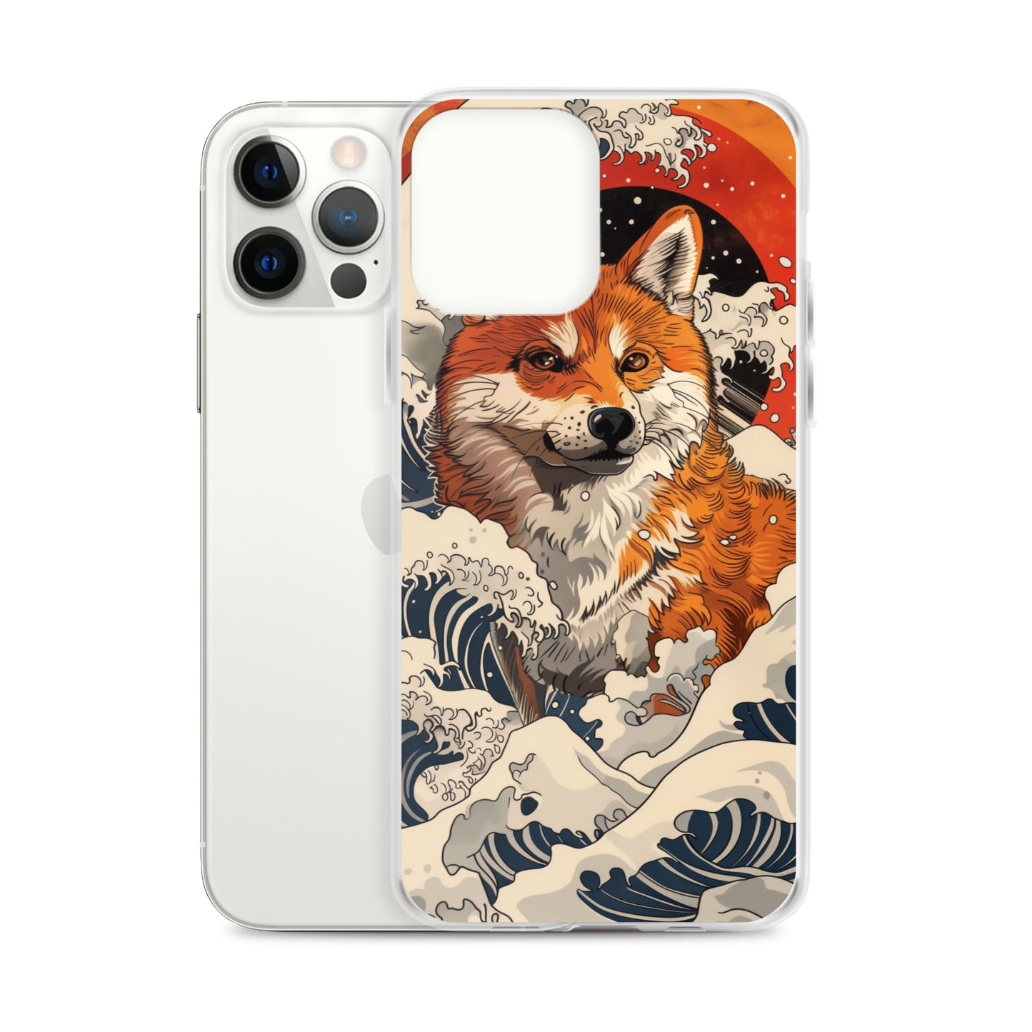 Shiba Inu in Waves iPhone Case