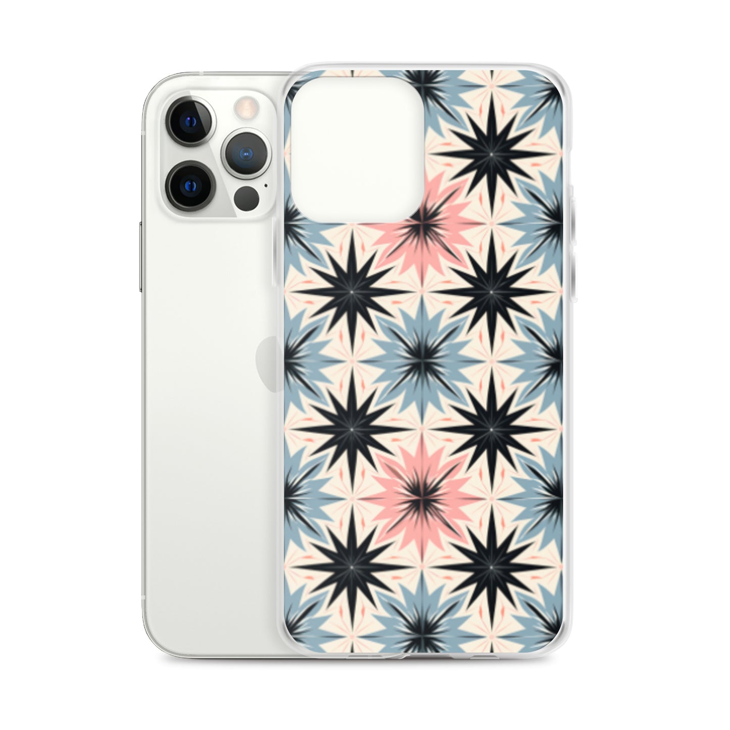 iPhone Case Pink and Blue Pastel Retro Stars