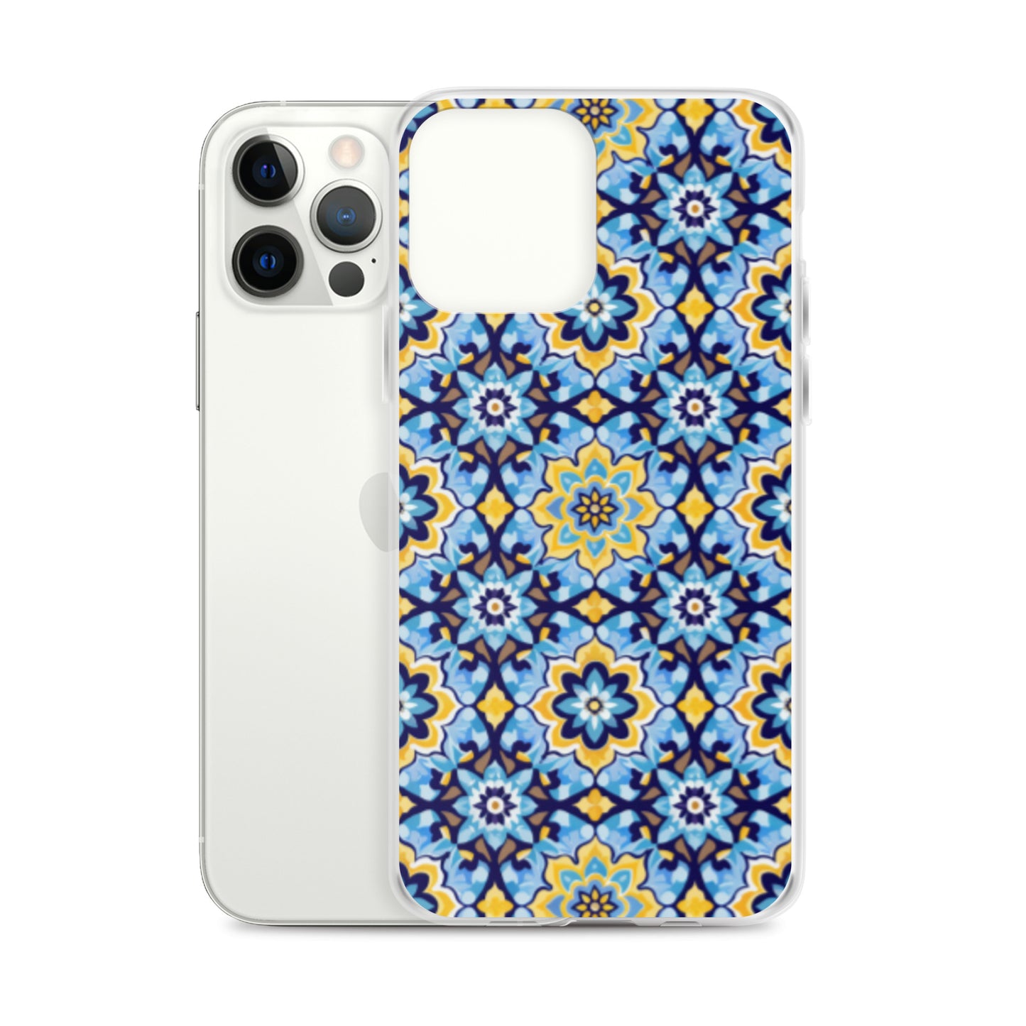 iPhone Case Kashi Tiles Yellow & Light Blue