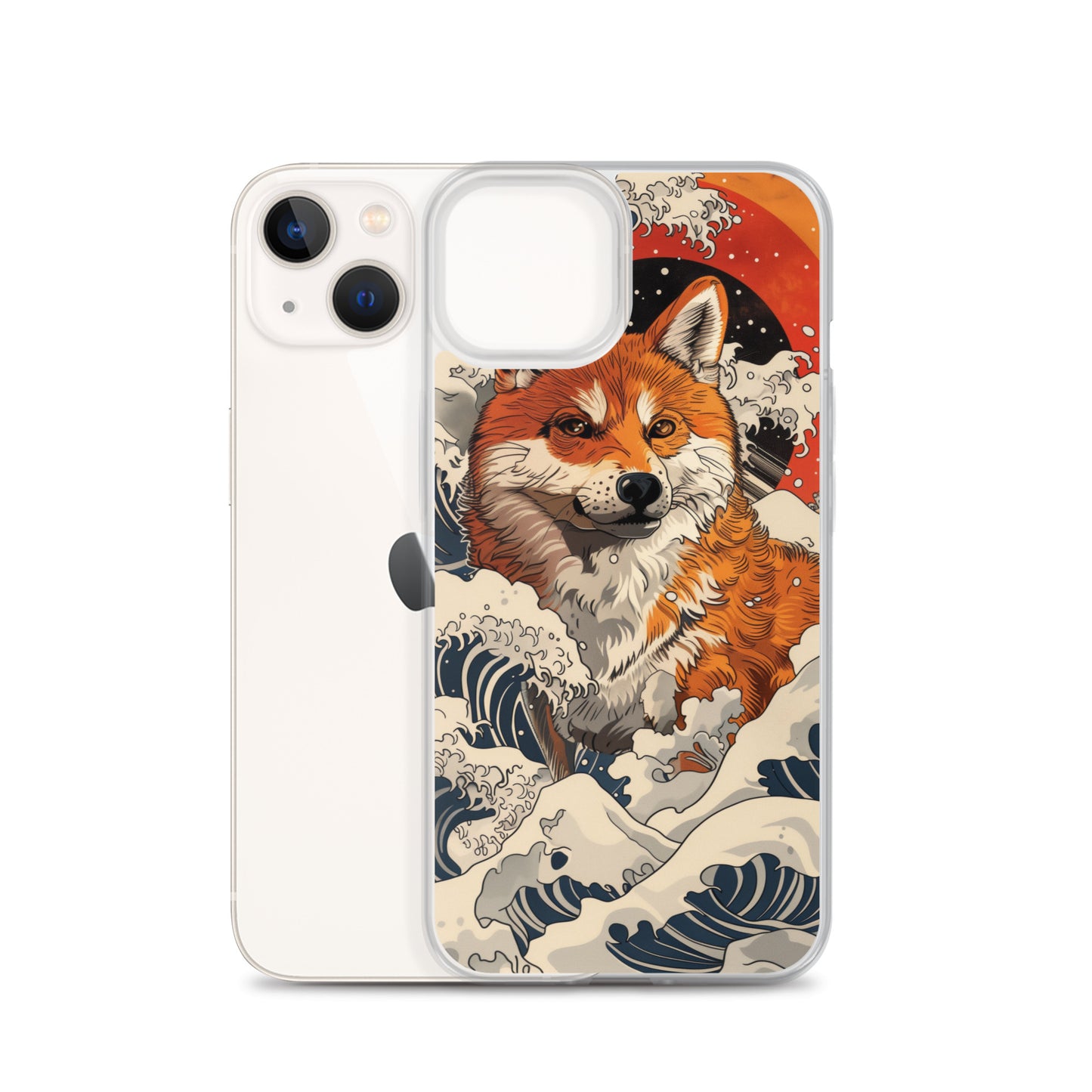 Shiba Inu in Waves iPhone Case