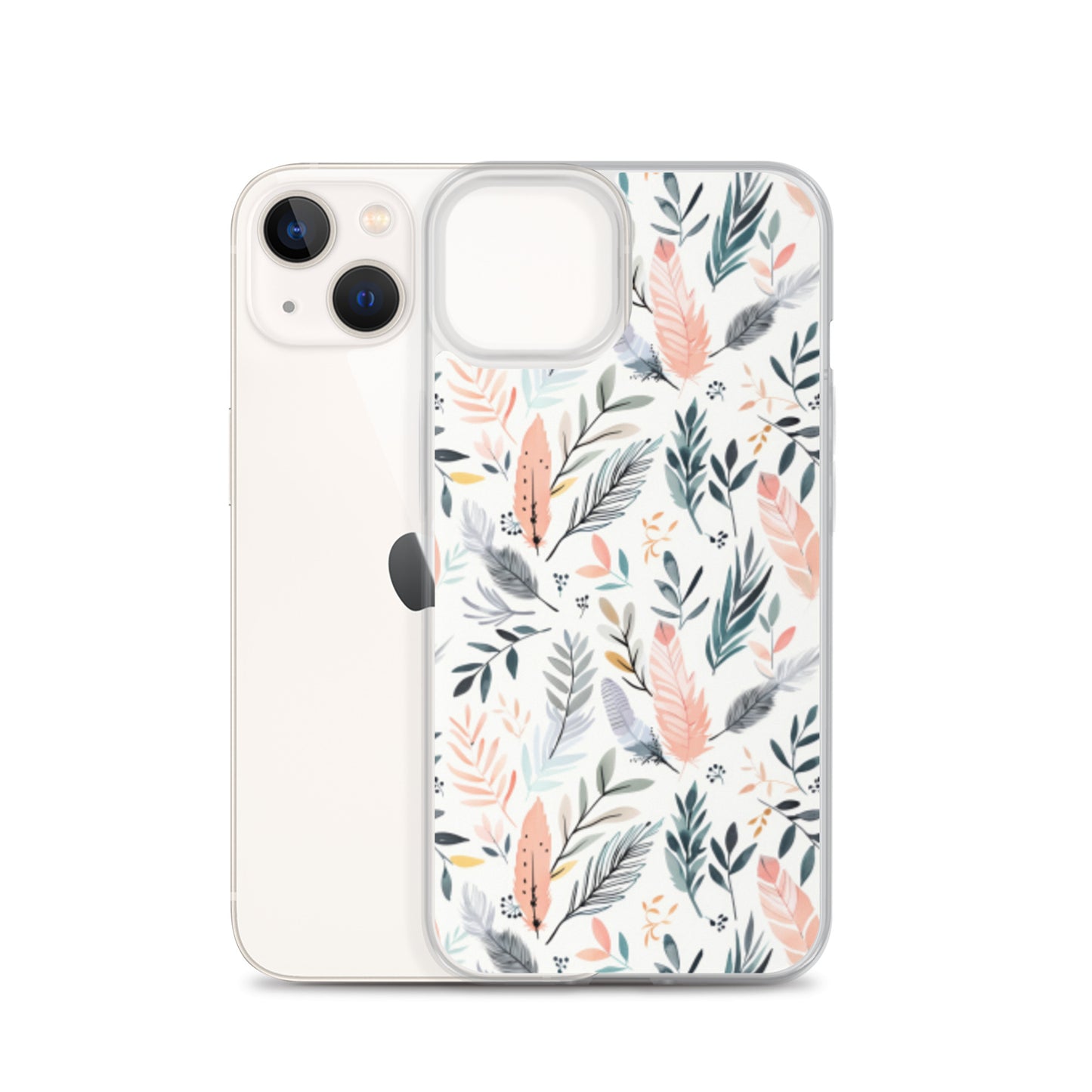 iPhone Case Pastel Feathers & Plants