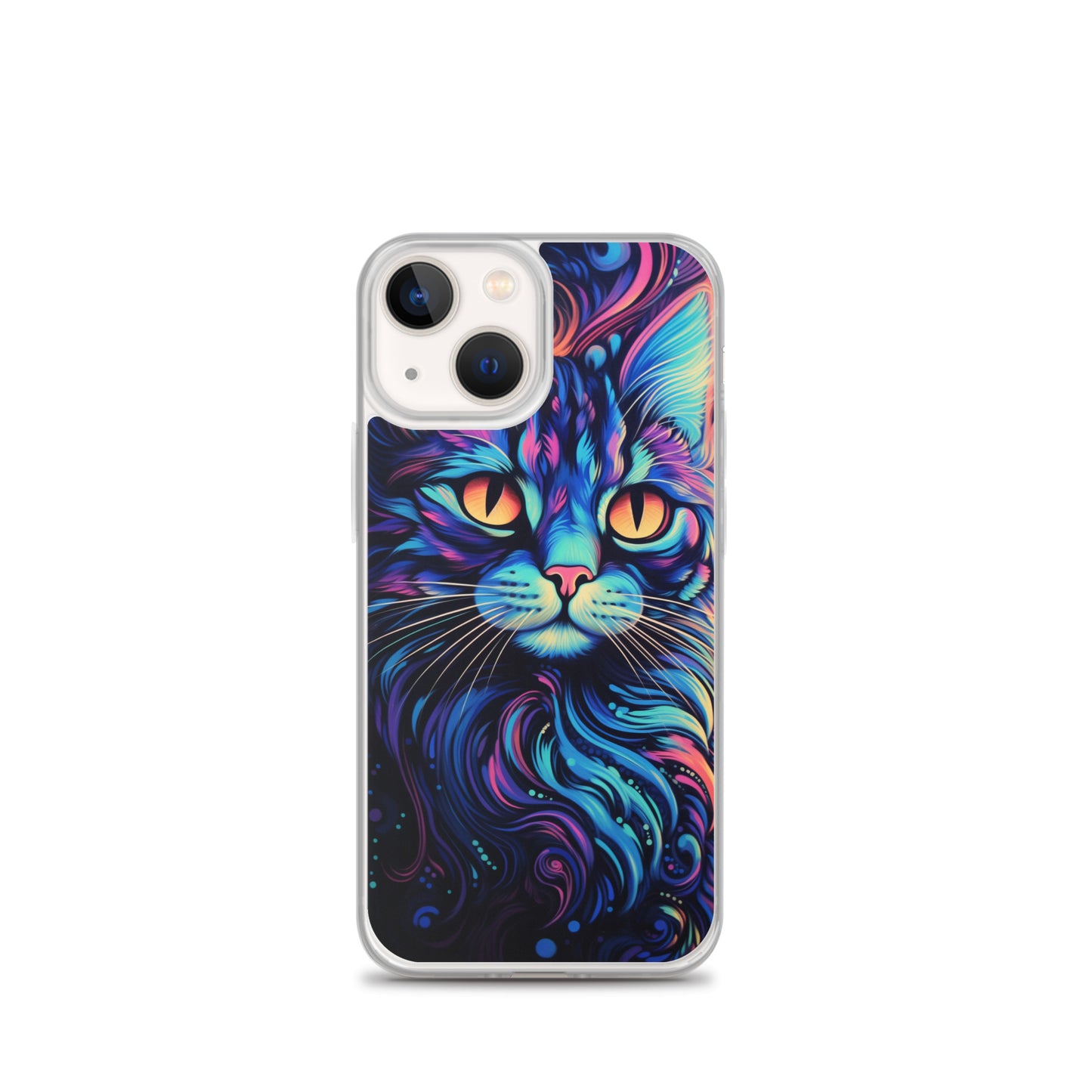 Blacklight Styled Cat iPhone Case