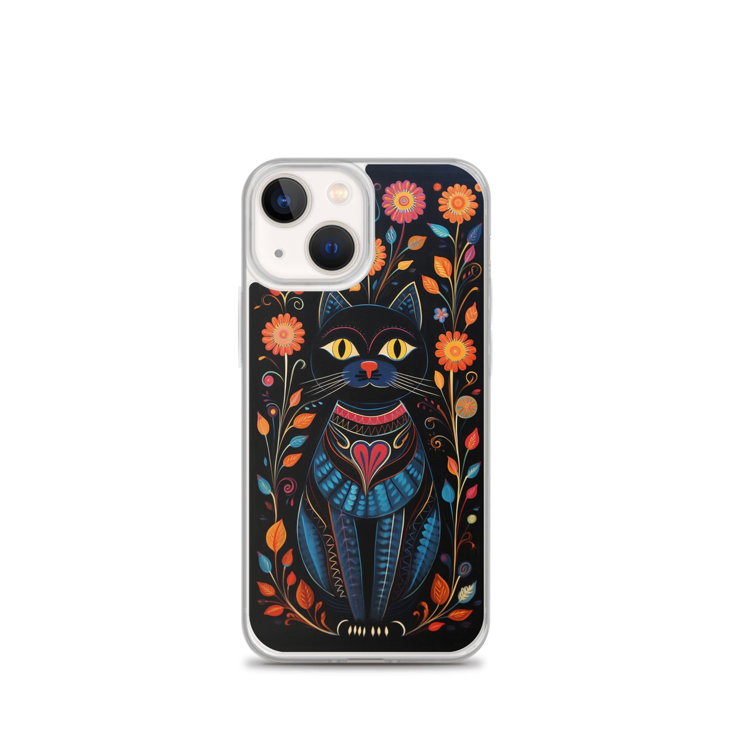 Folk Art Kitty Cat iPhone Case