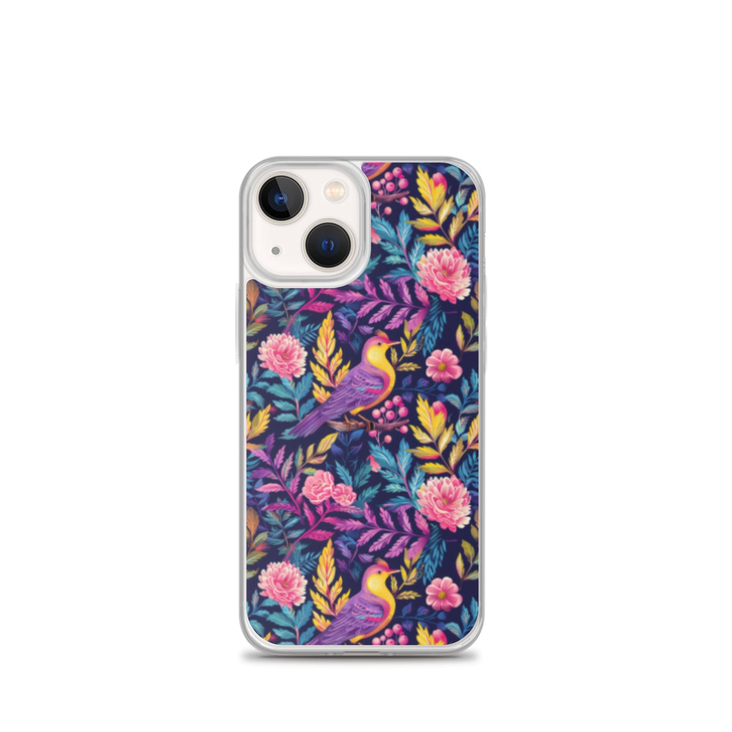 iPhone Case Colorful Flowers Plants and Birds