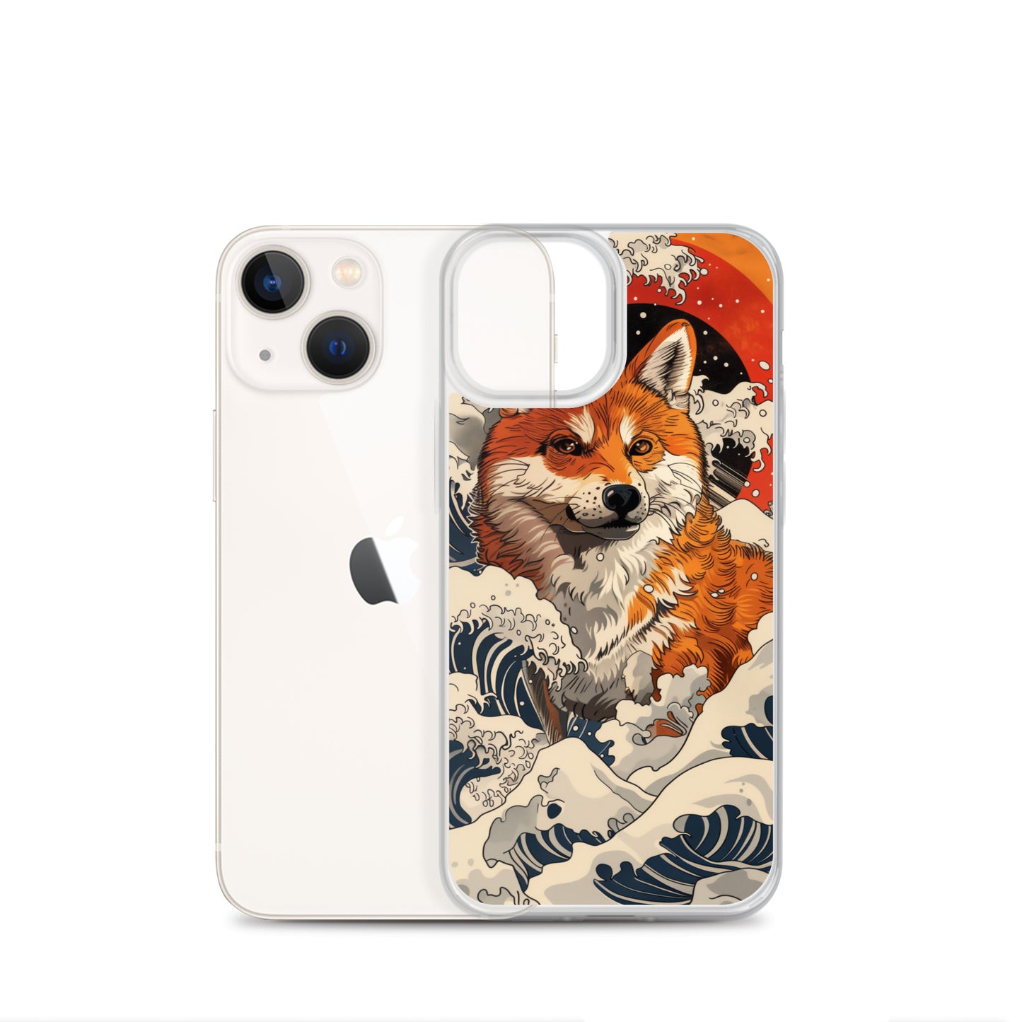 Shiba Inu in Waves iPhone Case