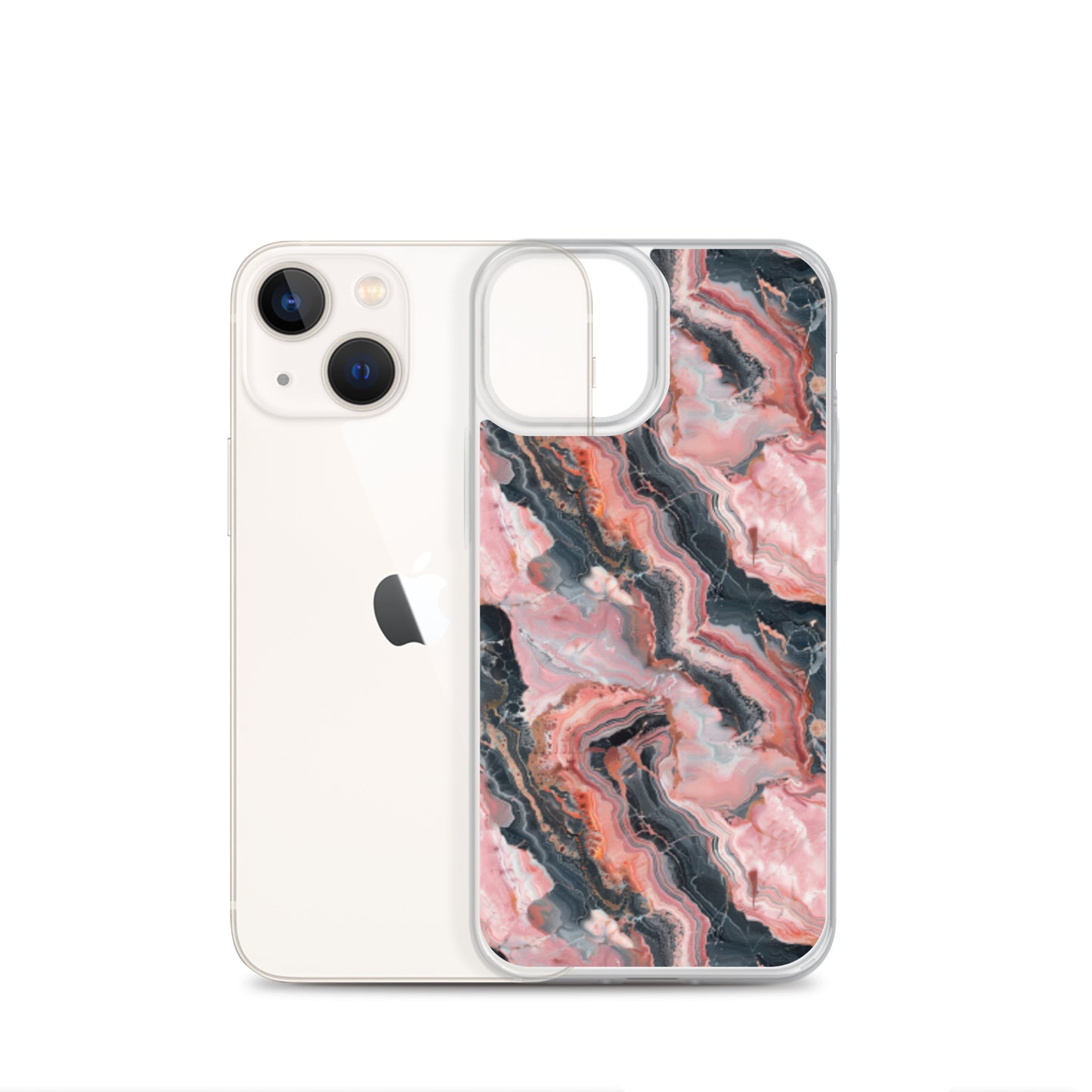 iPhone Case Pink Picasso Marble Pattern