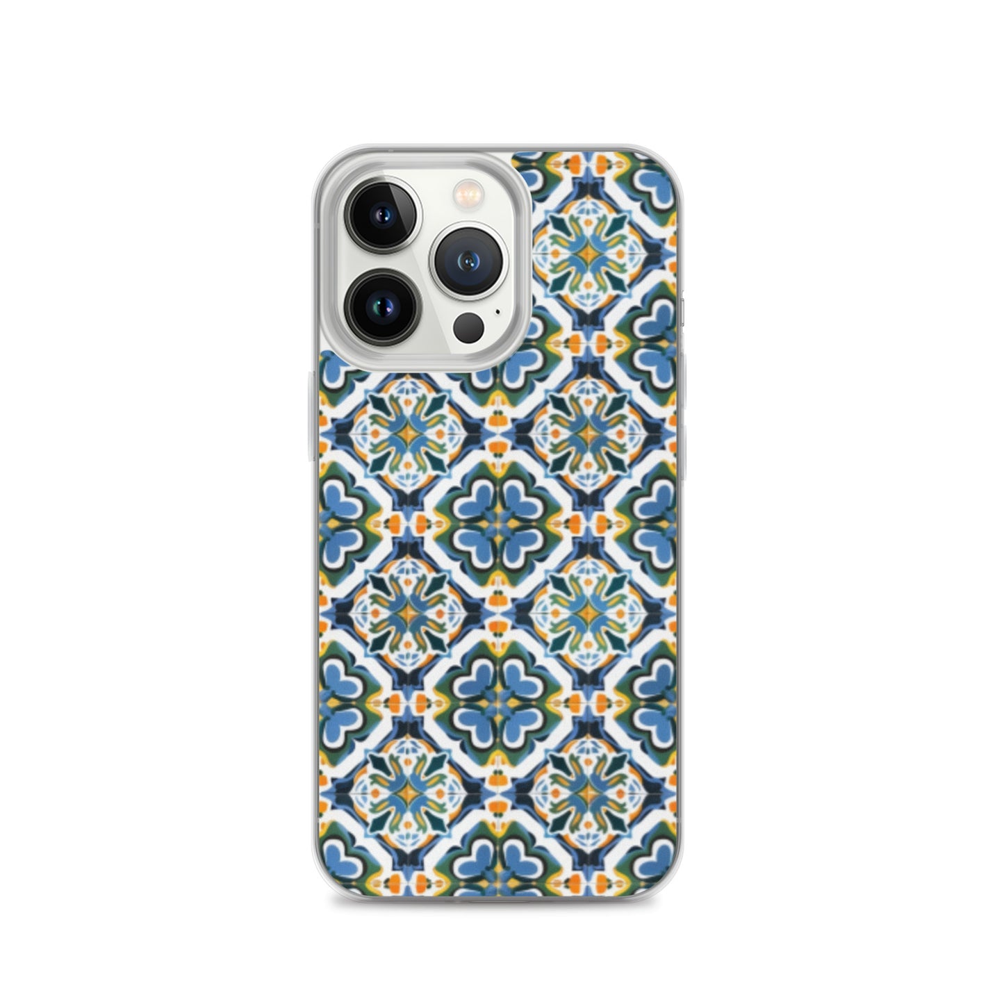 iPhone Case Colorful Andalusian Ceramic Tile Green Blue Orange
