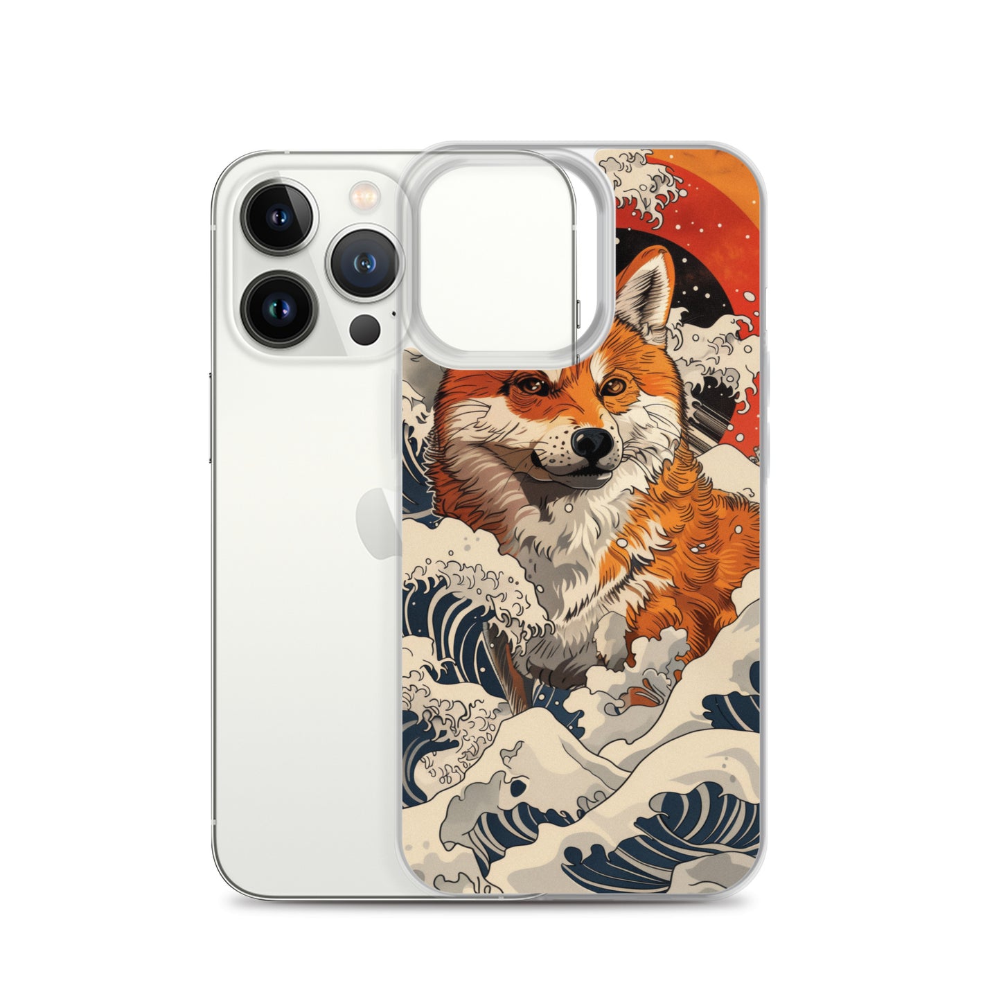 Shiba Inu in Waves iPhone Case