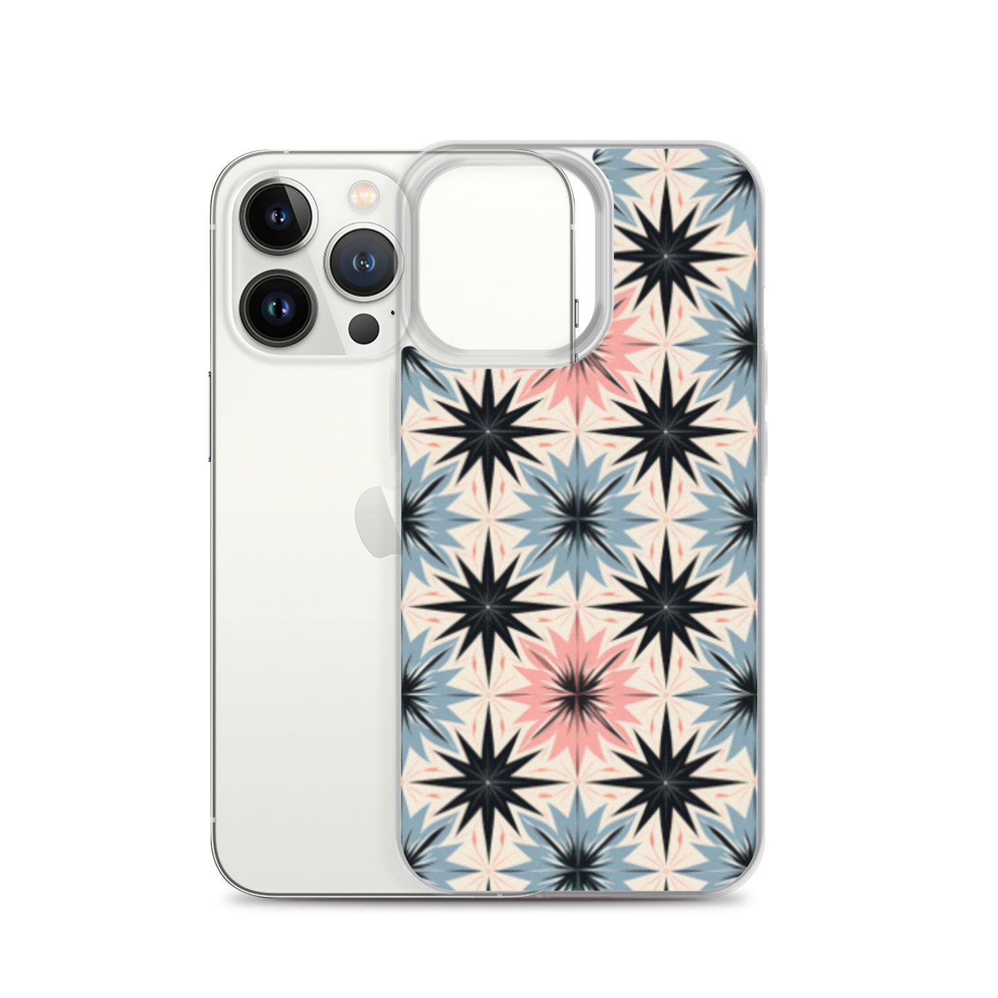 iPhone Case Pink and Blue Pastel Retro Stars