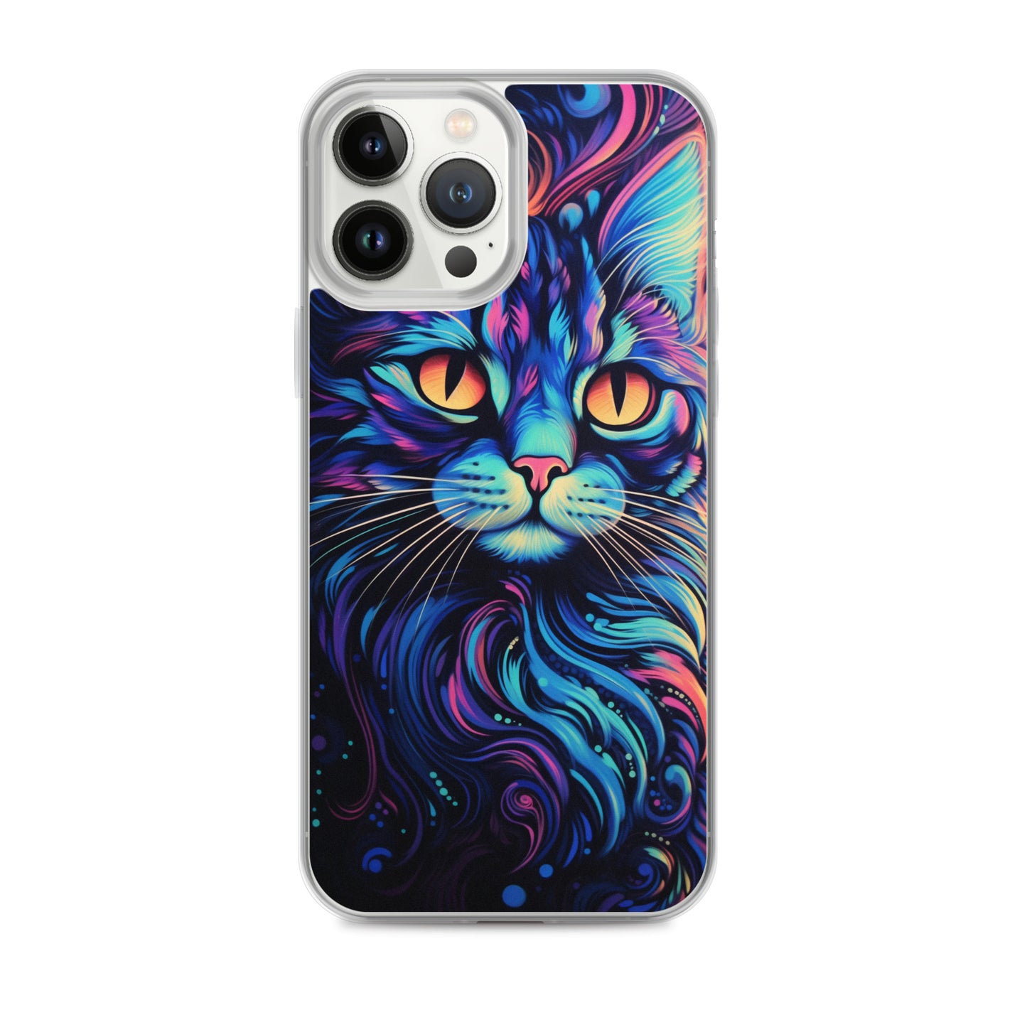Blacklight Styled Cat iPhone Case