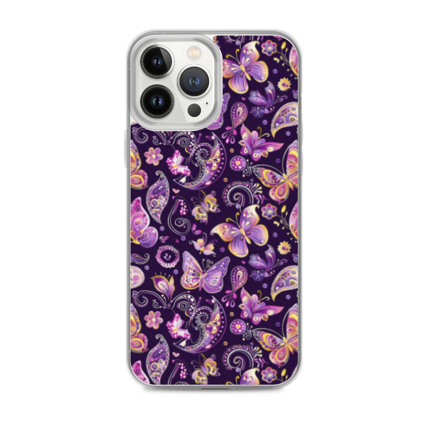 iPhone Case Purple Butterfly Paisley