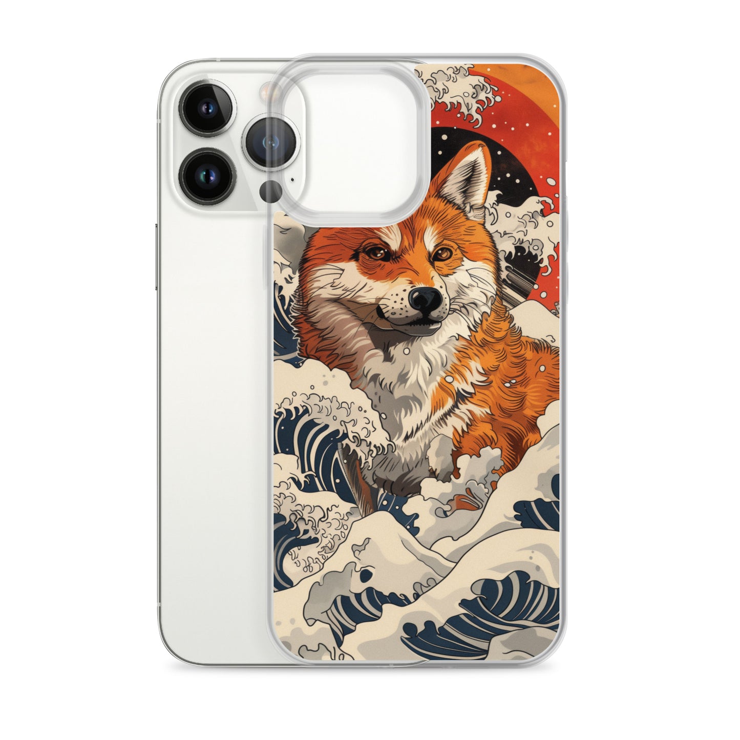 Shiba Inu in Waves iPhone Case