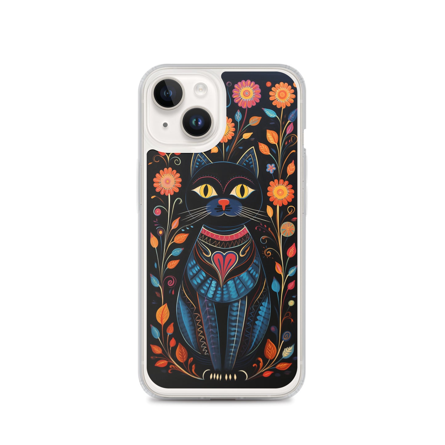Folk Art Kitty Cat iPhone Case