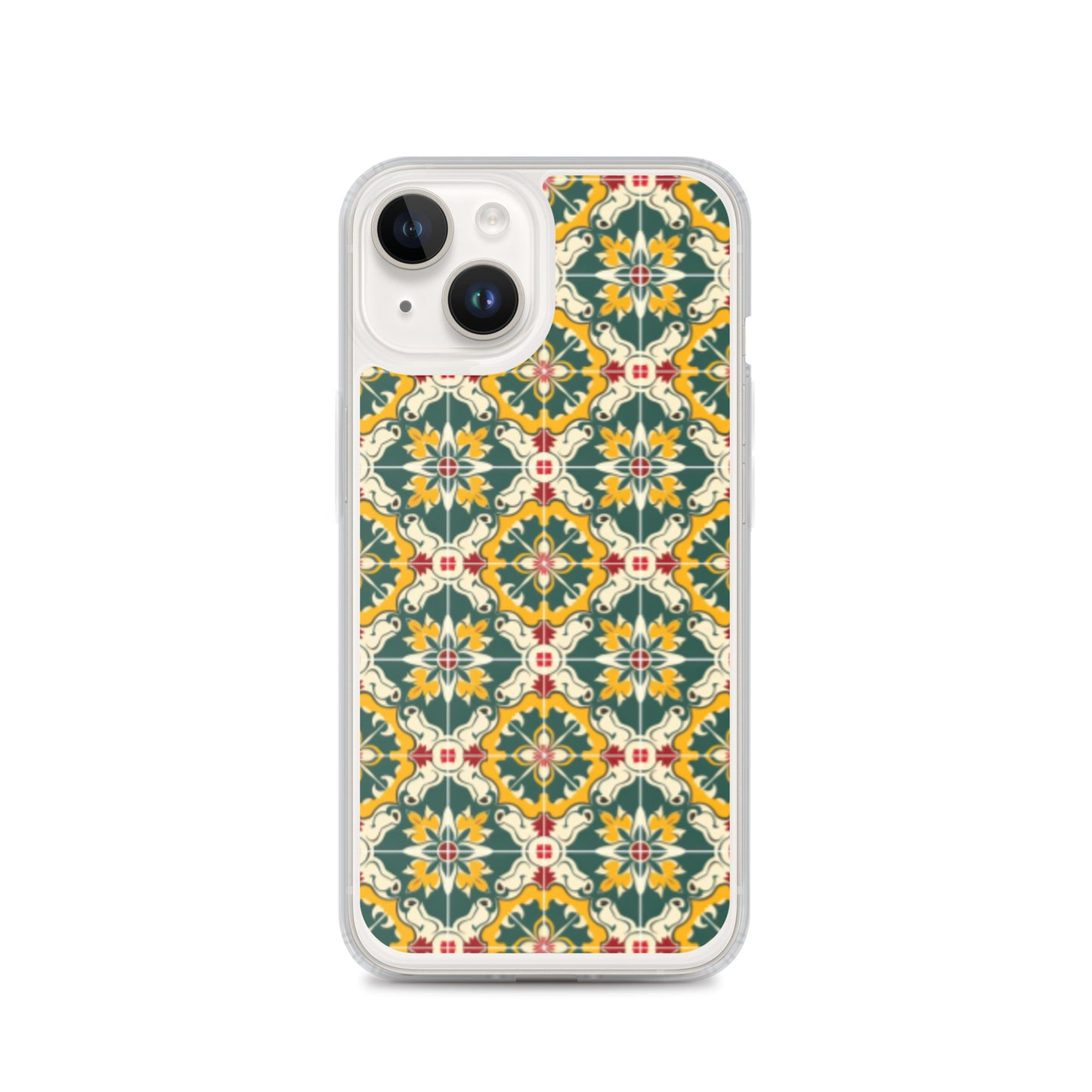 iPhone Case Green Colorful Traditional Maltese Cement Tile Pattern