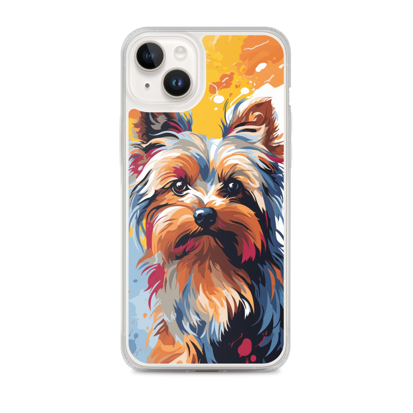 iPhone Case Painted Yorkshire Terrier Yellow