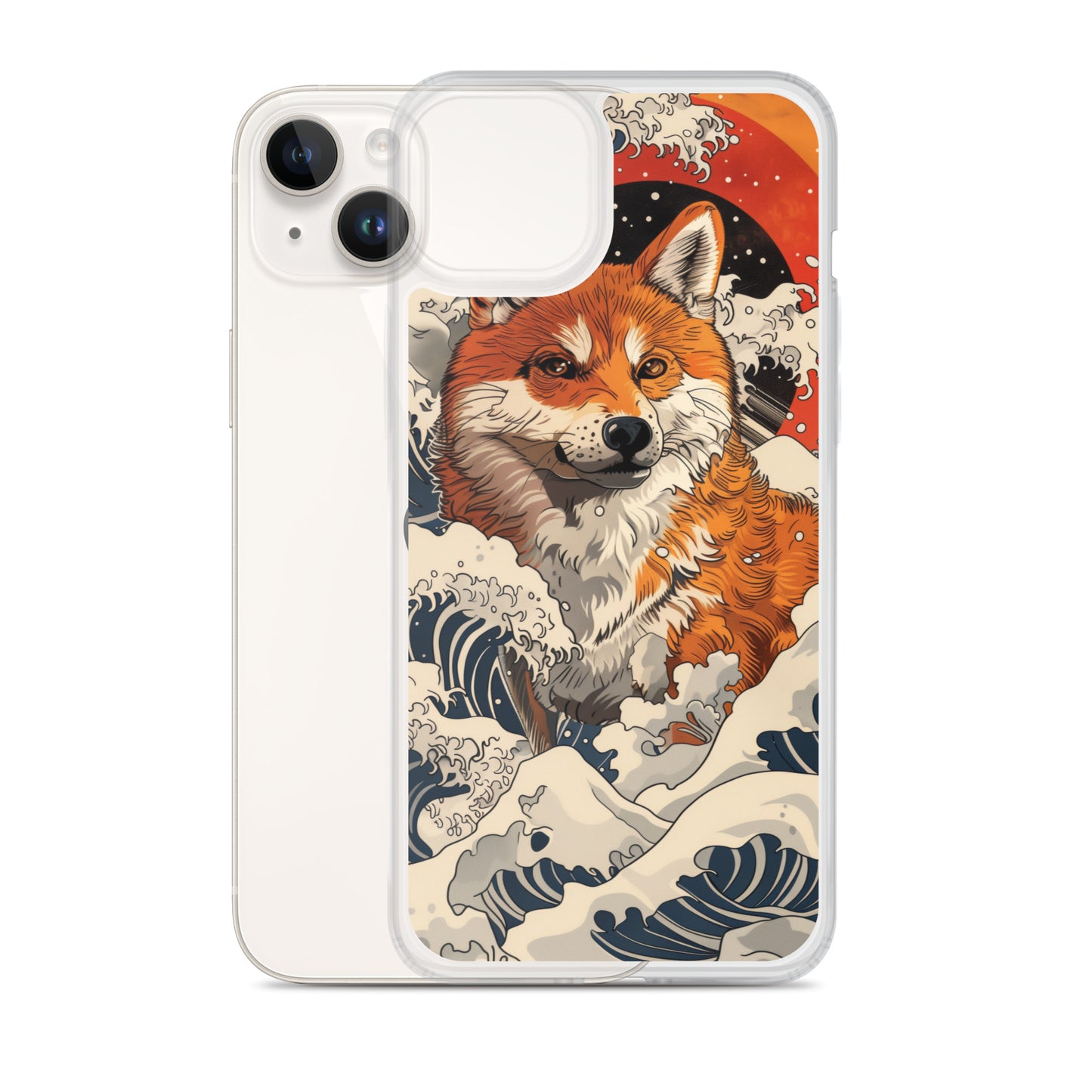 Shiba Inu in Waves iPhone Case