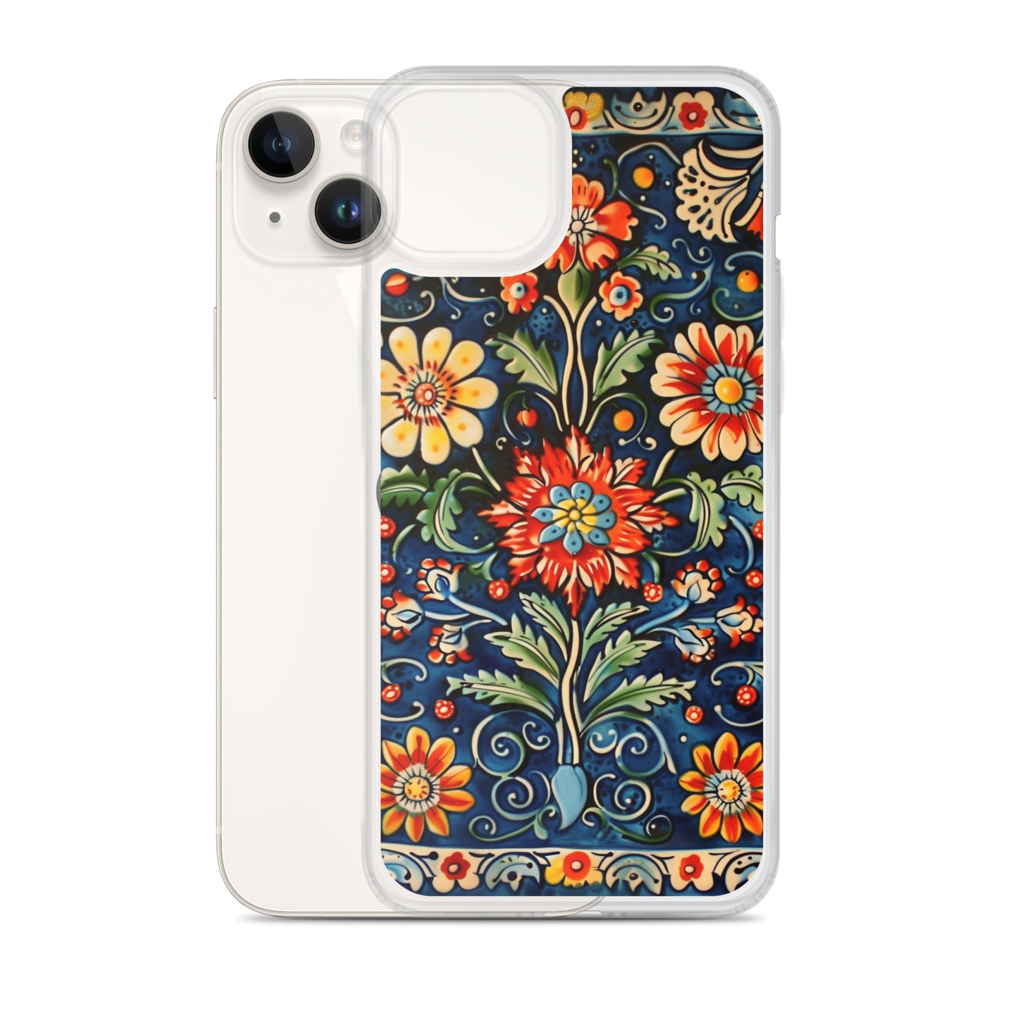 iPhone Case Colorful Flowers Boleslawiec Pottery Tile
