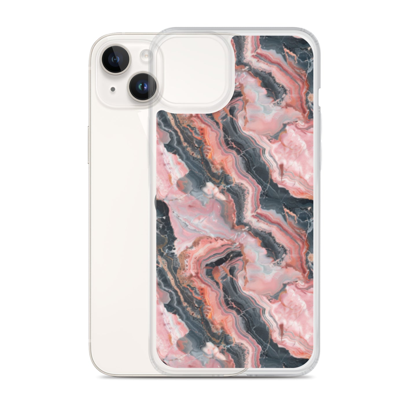 iPhone Case Pink Picasso Marble Pattern