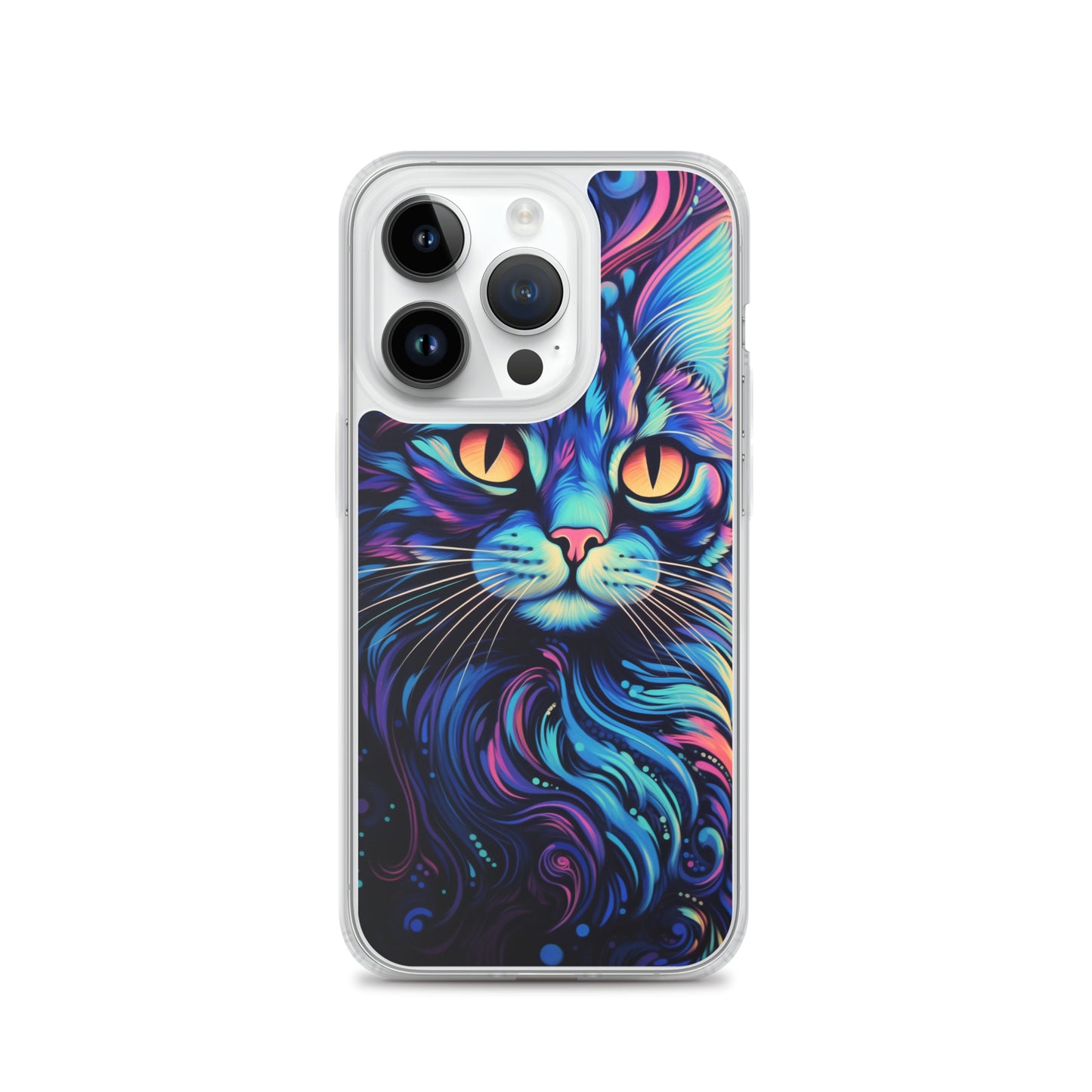 Blacklight Styled Cat iPhone Case