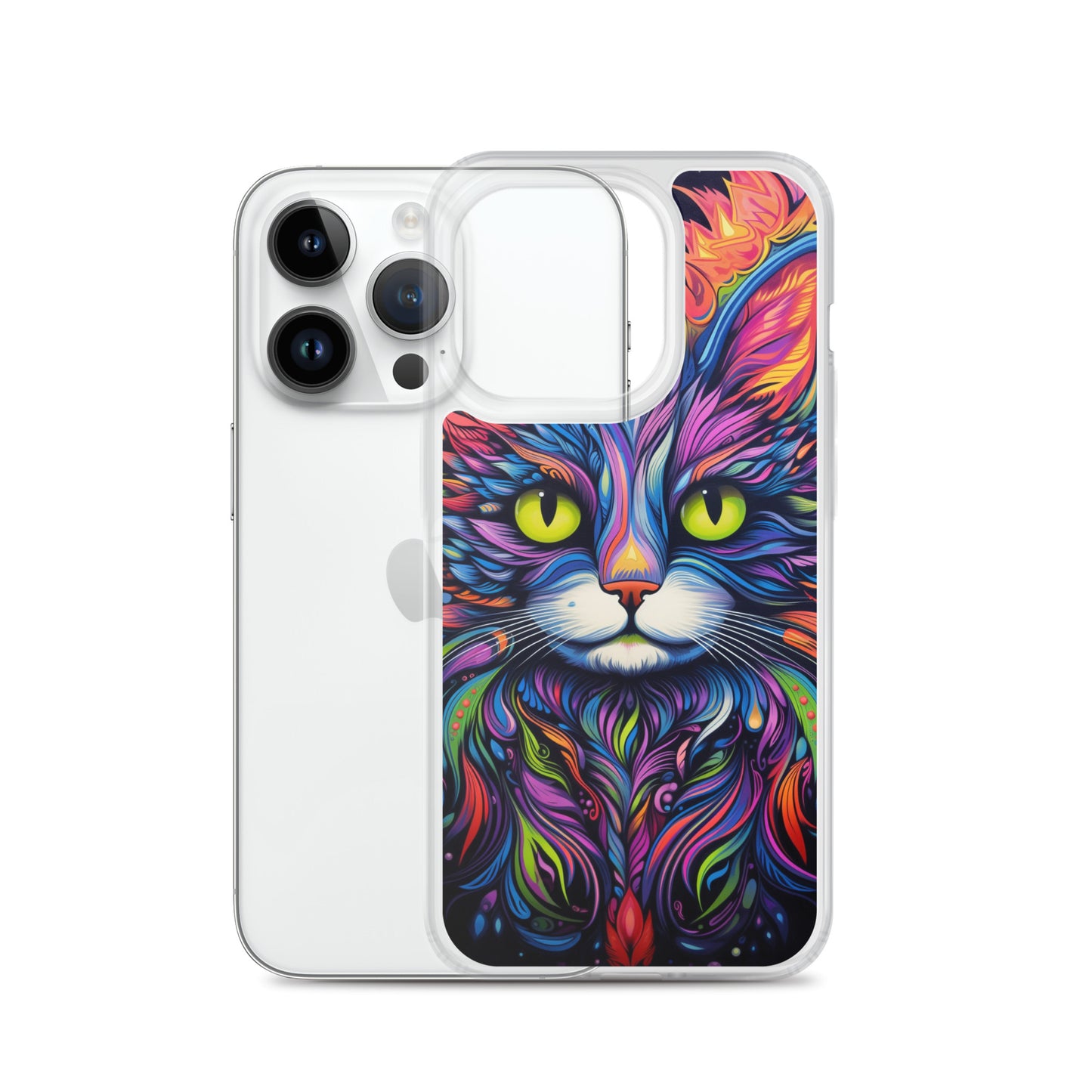 Psychedelic Cat iPhone Case