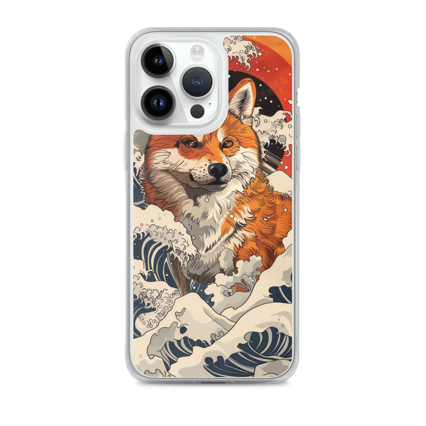 Shiba Inu in Waves iPhone Case